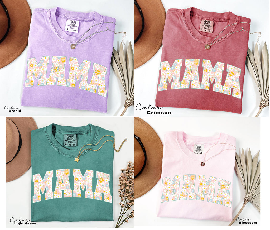 Mama Floral Flower Sweatshirt, Floral Mom Spring, Trendy Mom Sweatshirt, Women's Flower Mama, Spring Pregnancy Reveal Gift for New Mom