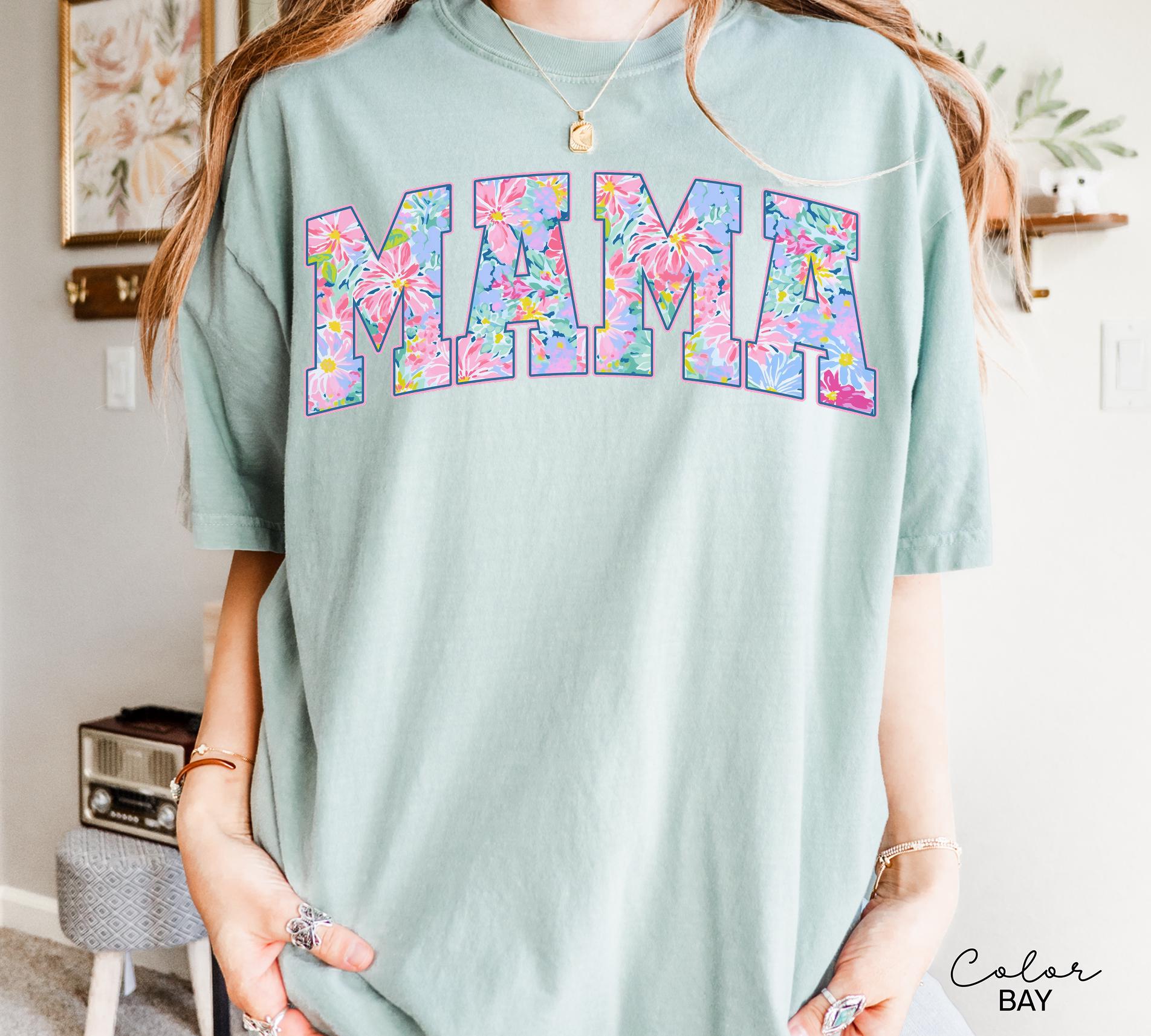 Mama Floral Flower Sweatshirt, Floral Mom Spring Crewneck
