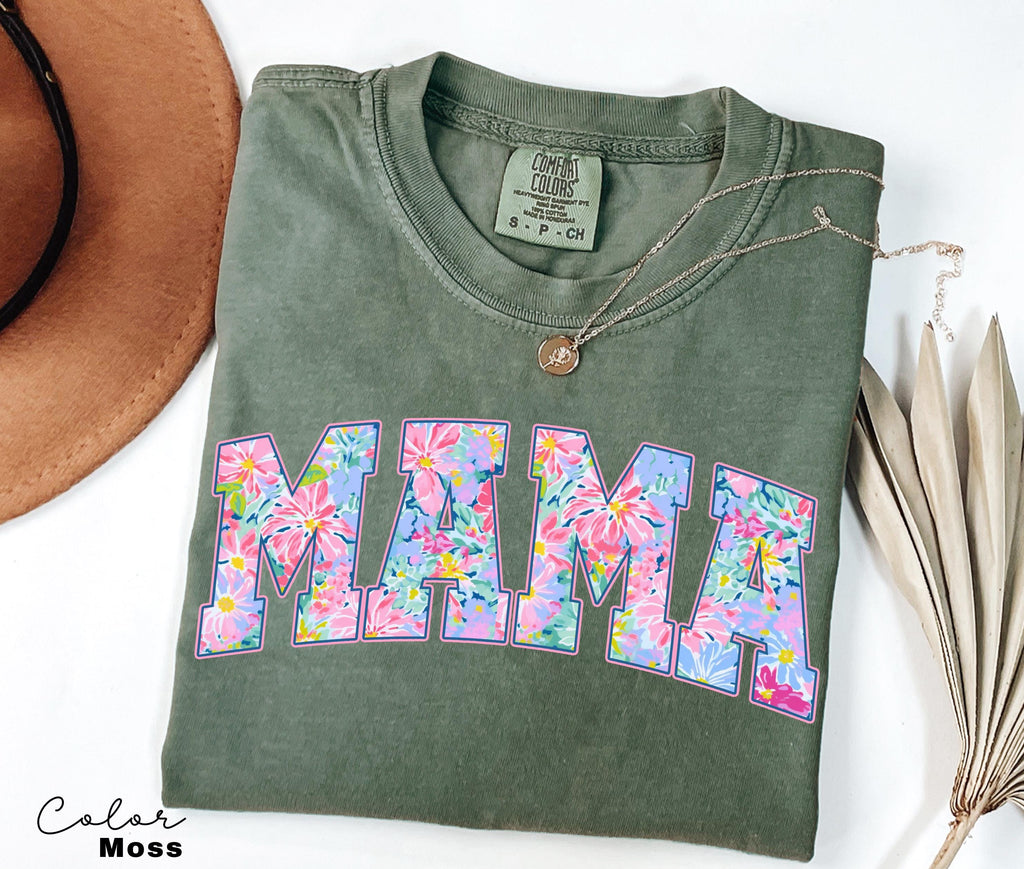 Mama Floral Flower Sweatshirt, Floral Mom Spring, Trendy Mom Sweatshirt, Women's Flower Mama, Spring Pregnancy Reveal Gift for New Mom
