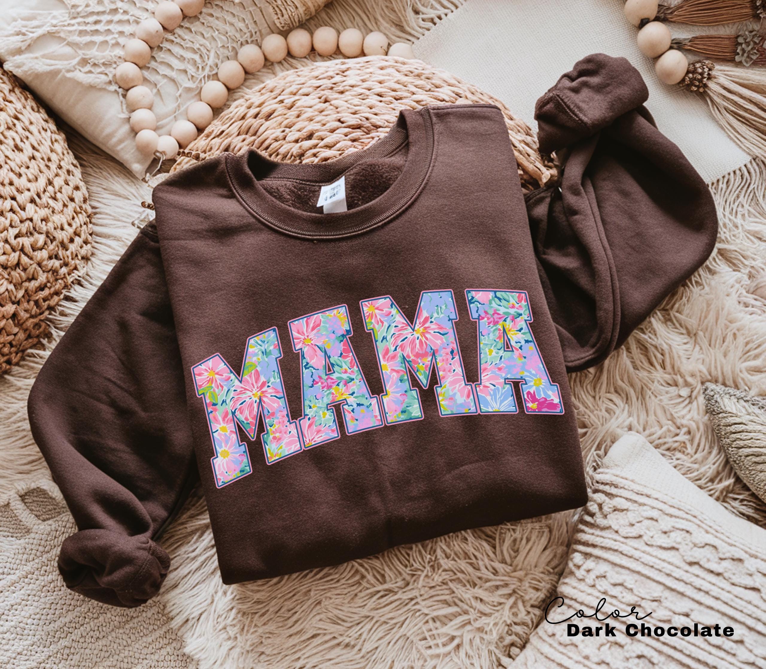 Mama Floral Flower Sweatshirt, Floral Mom Spring Crewneck