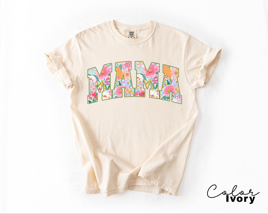 Mama Floral Flower Sweatshirt, Floral Mom Spring, Trendy Mom Sweatshirt, Women's Flower Mama, Spring Pregnancy Reveal Gift for New Mom
