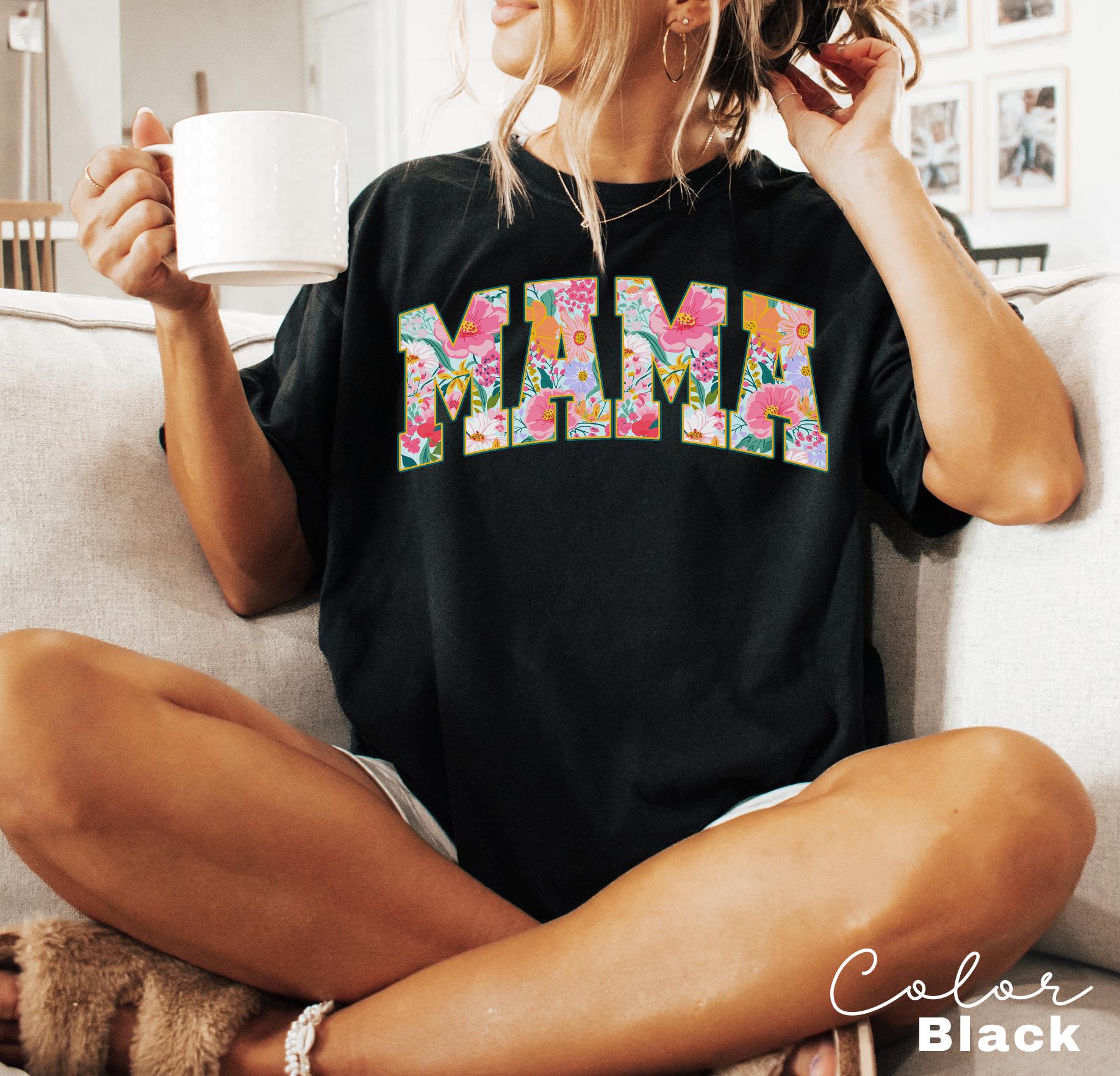 Mama Floral Flower Sweatshirt, Floral Mom Spring Crewneck
