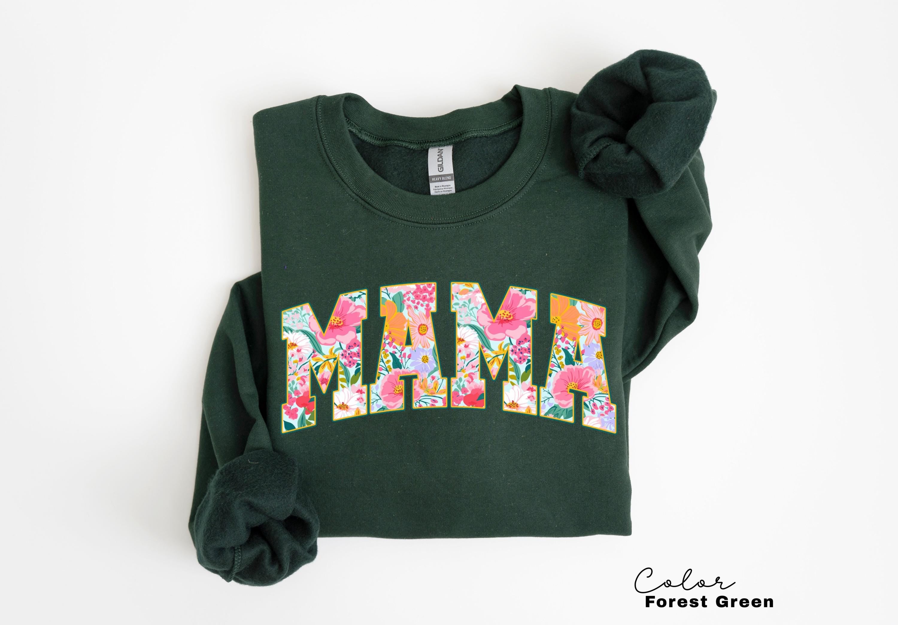 Mama Floral Flower Sweatshirt, Floral Mom Spring Crewneck