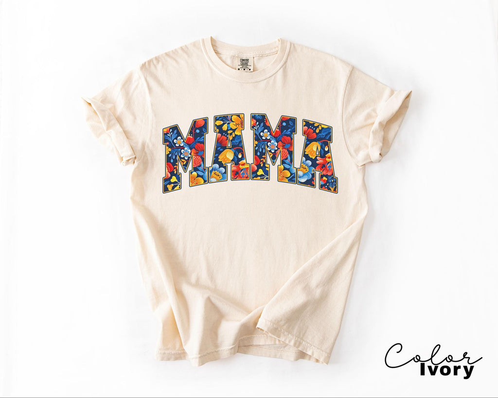 Mama Floral Flower Sweatshirt, Floral Mom Spring, Trendy Mom Sweatshirt, Women's Flower Mama, Spring Pregnancy Reveal Gift for New Mom