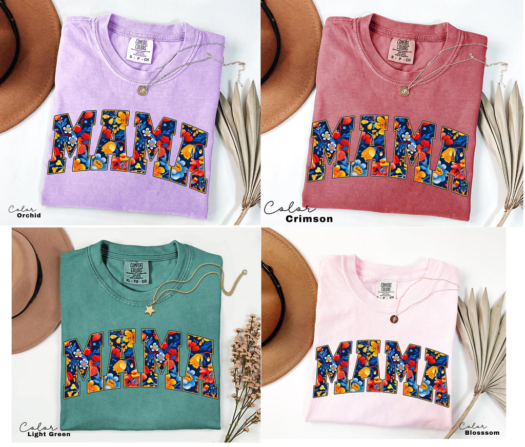 Mama Floral Flower Sweatshirt, Floral Mom Spring, Trendy Mom Sweatshirt, Women's Flower Mama, Spring Pregnancy Reveal Gift for New Mom