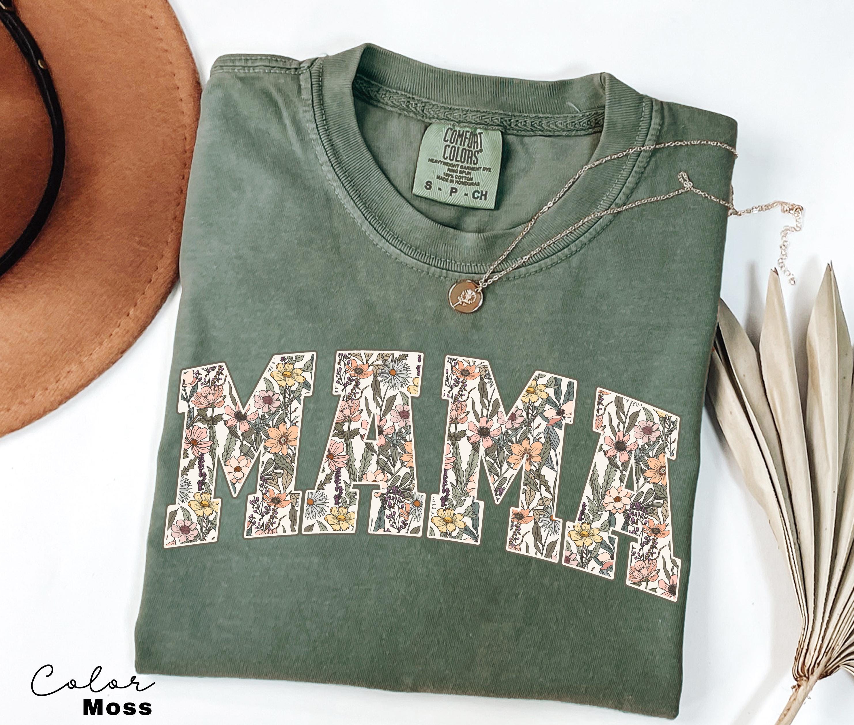 Mama Floral Flower Sweatshirt, Floral Mom Spring, Trendy Mom Sweatshirt, Women's Flower Mama, Spring Pregnancy Reveal Gift for New Mom