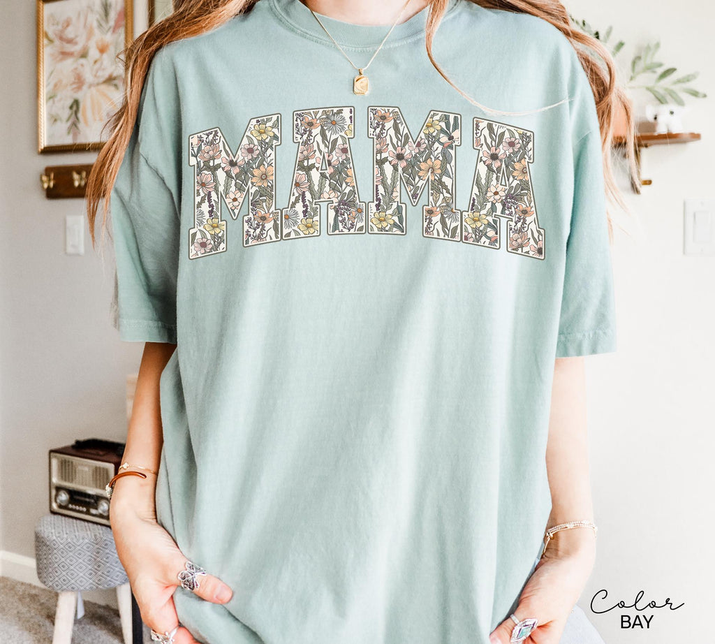 Mama Floral Flower Sweatshirt, Floral Mom Spring Crewneck