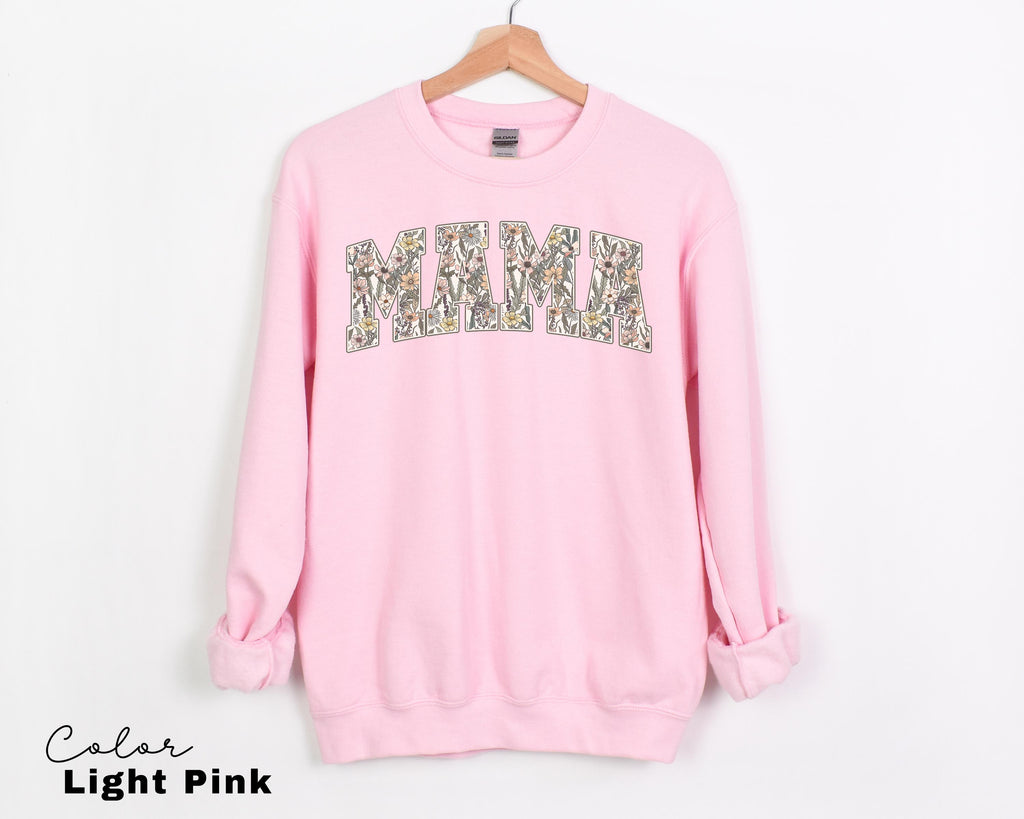 Mama Floral Flower Sweatshirt, Floral Mom Spring Crewneck