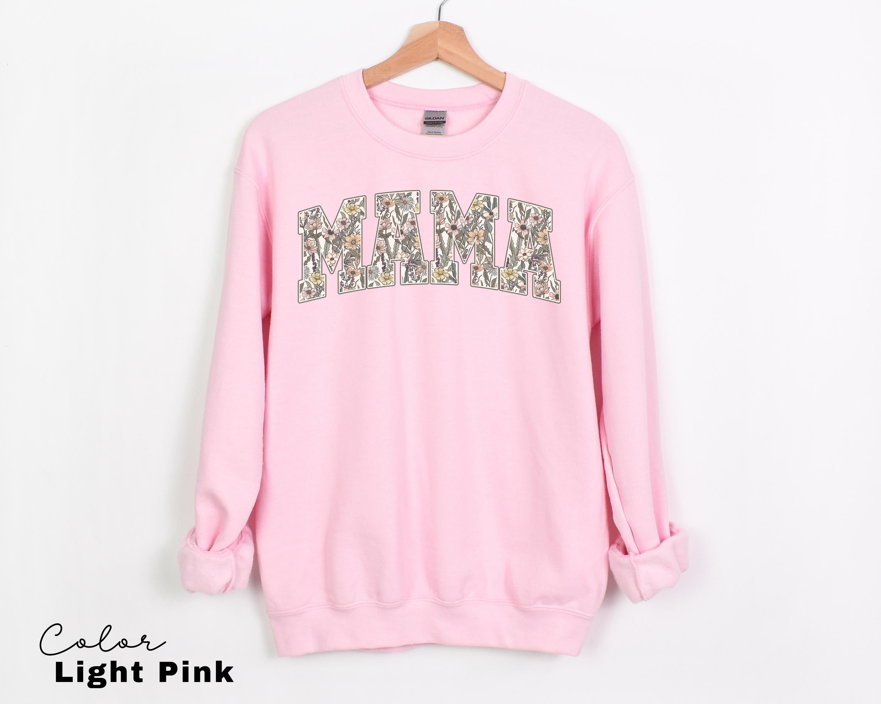 Mama Floral Flower Sweatshirt, Floral Mom Spring Crewneck