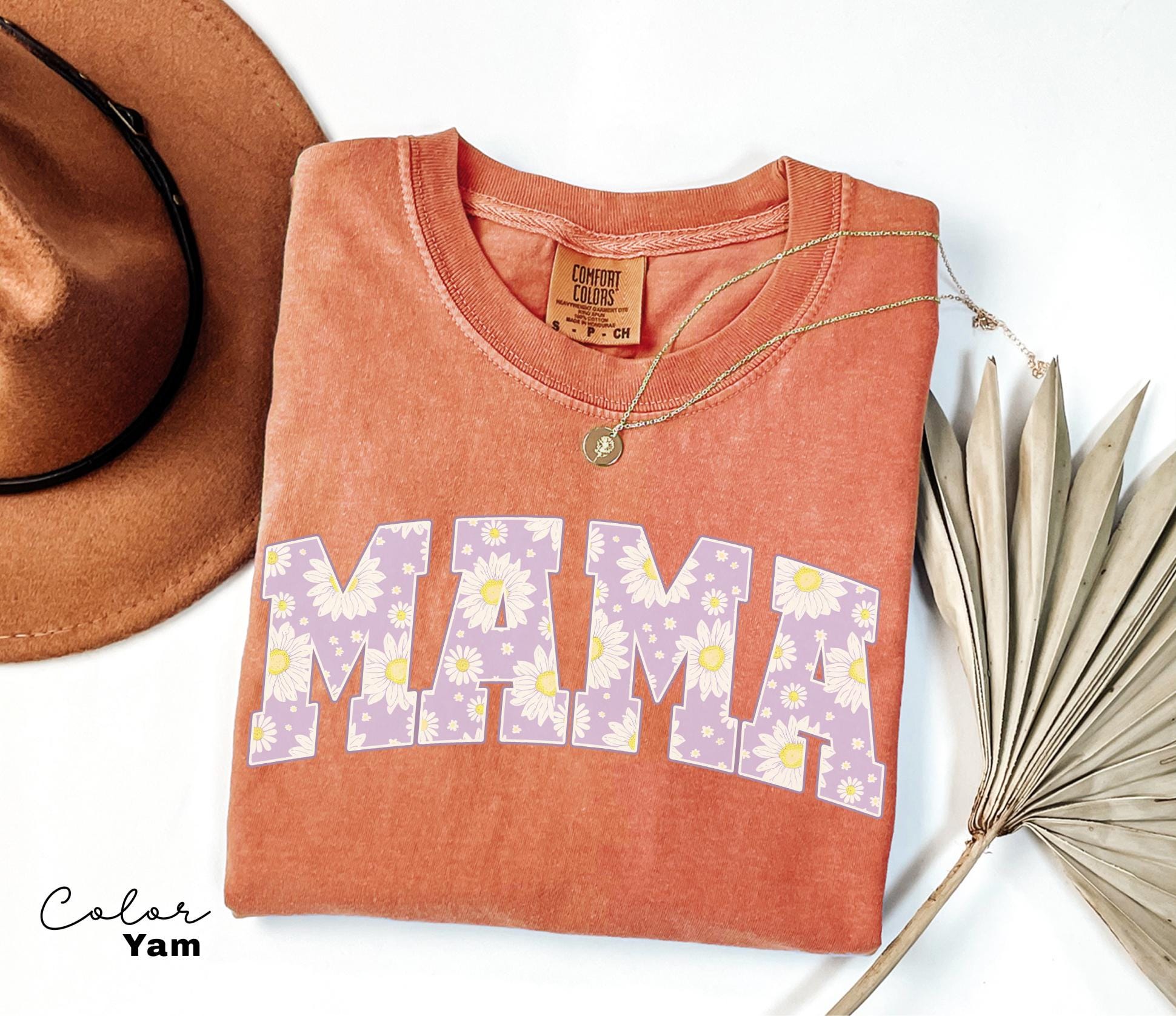 Mama Floral Flower Sweatshirt, Floral Mom Spring, Trendy Mom Sweatshirt, Women's Flower Mama, Spring Pregnancy Reveal Gift for New Mom