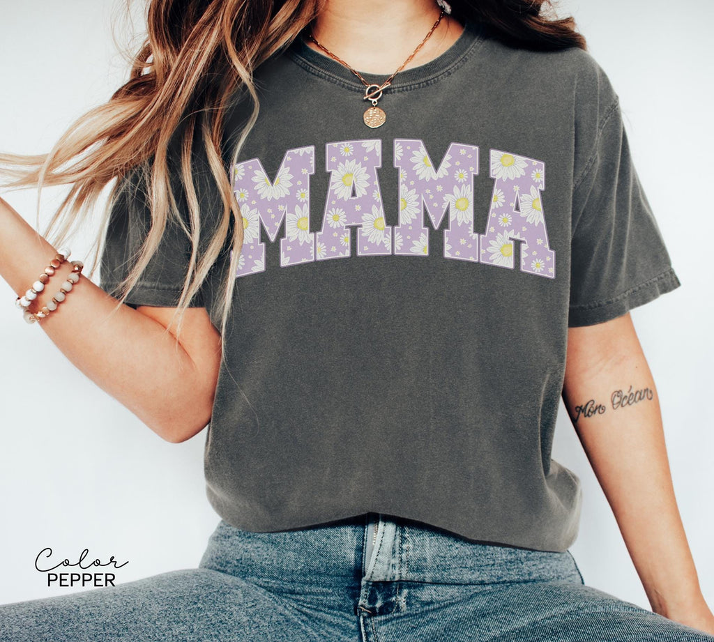 Mama Floral Flower Sweatshirt, Floral Mom Spring, Trendy Mom Sweatshirt, Women's Flower Mama, Spring Pregnancy Reveal Gift for New Mom
