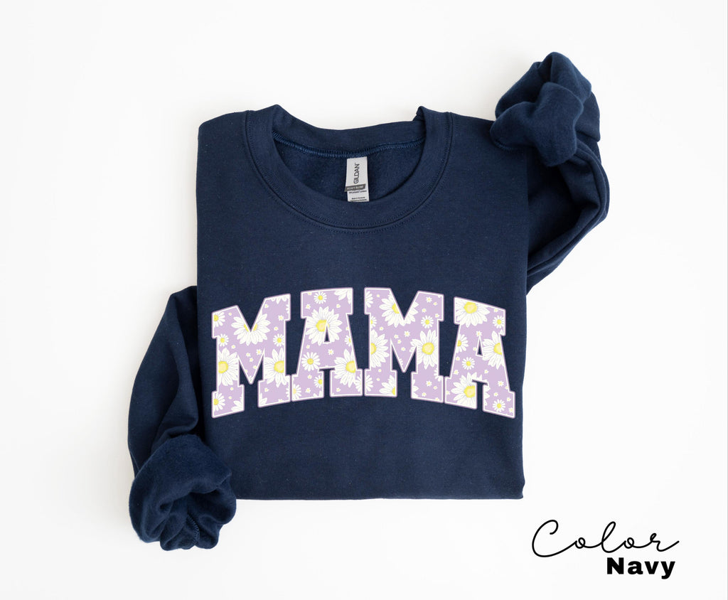 Mama Floral Flower Sweatshirt, Spring Mom Crewneck for New Moms