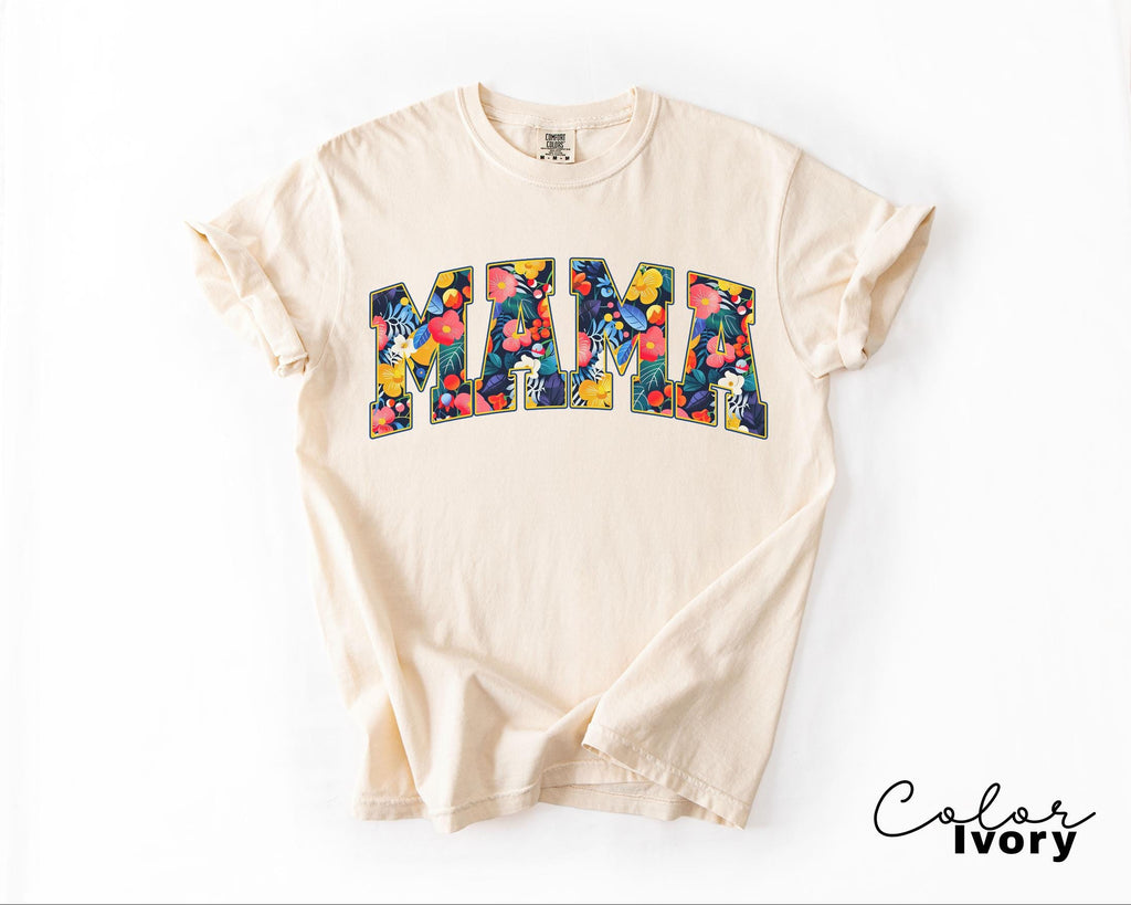 Mama Floral Flower Sweatshirt, Floral Mom Spring, Trendy Mom Sweatshirt, Women's Flower Mama, Spring Pregnancy Reveal Gift for New Mom