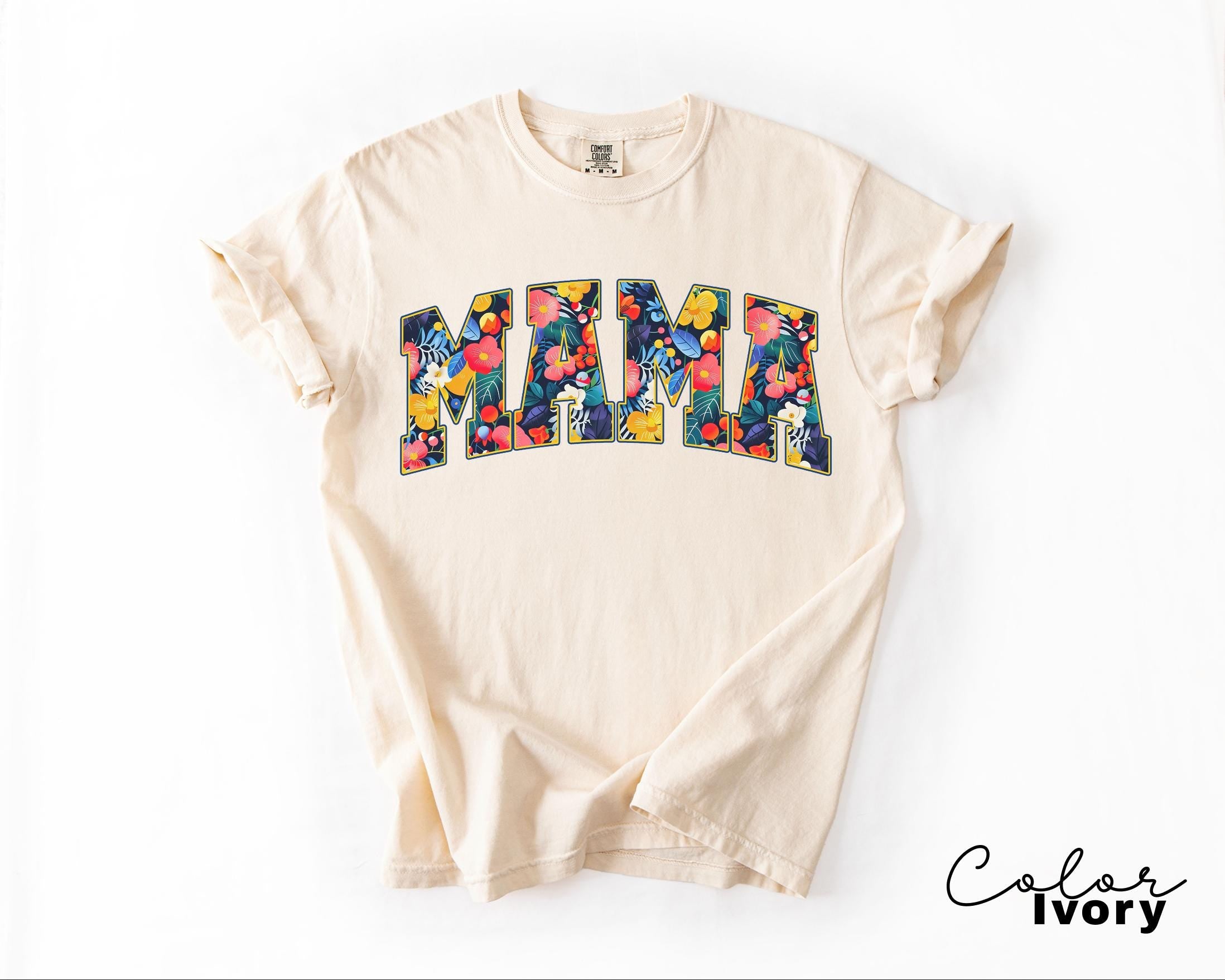 Mama Floral Flower Sweatshirt, Floral Mom Spring, Trendy Mom Sweatshirt, Women's Flower Mama, Spring Pregnancy Reveal Gift for New Mom