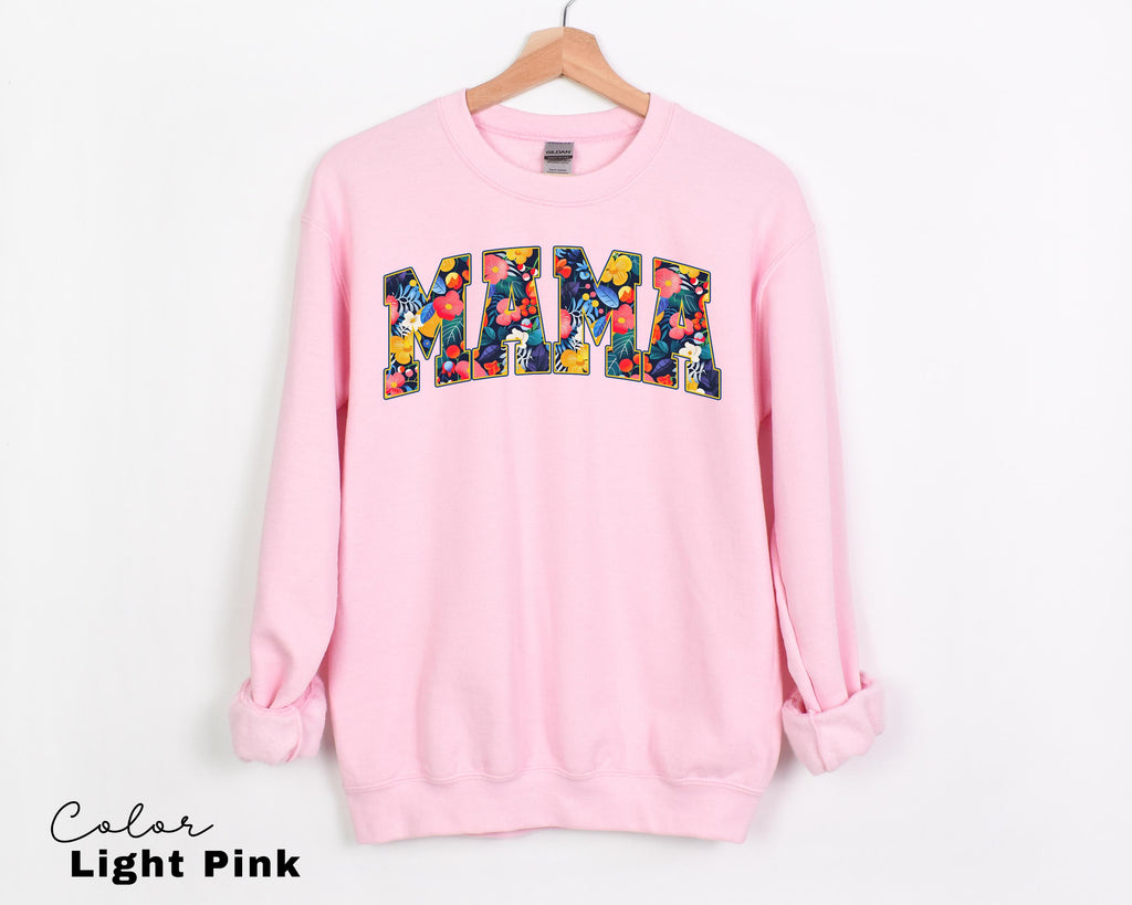 Mama Floral Flower Sweatshirt, Floral Mom Spring Crewneck