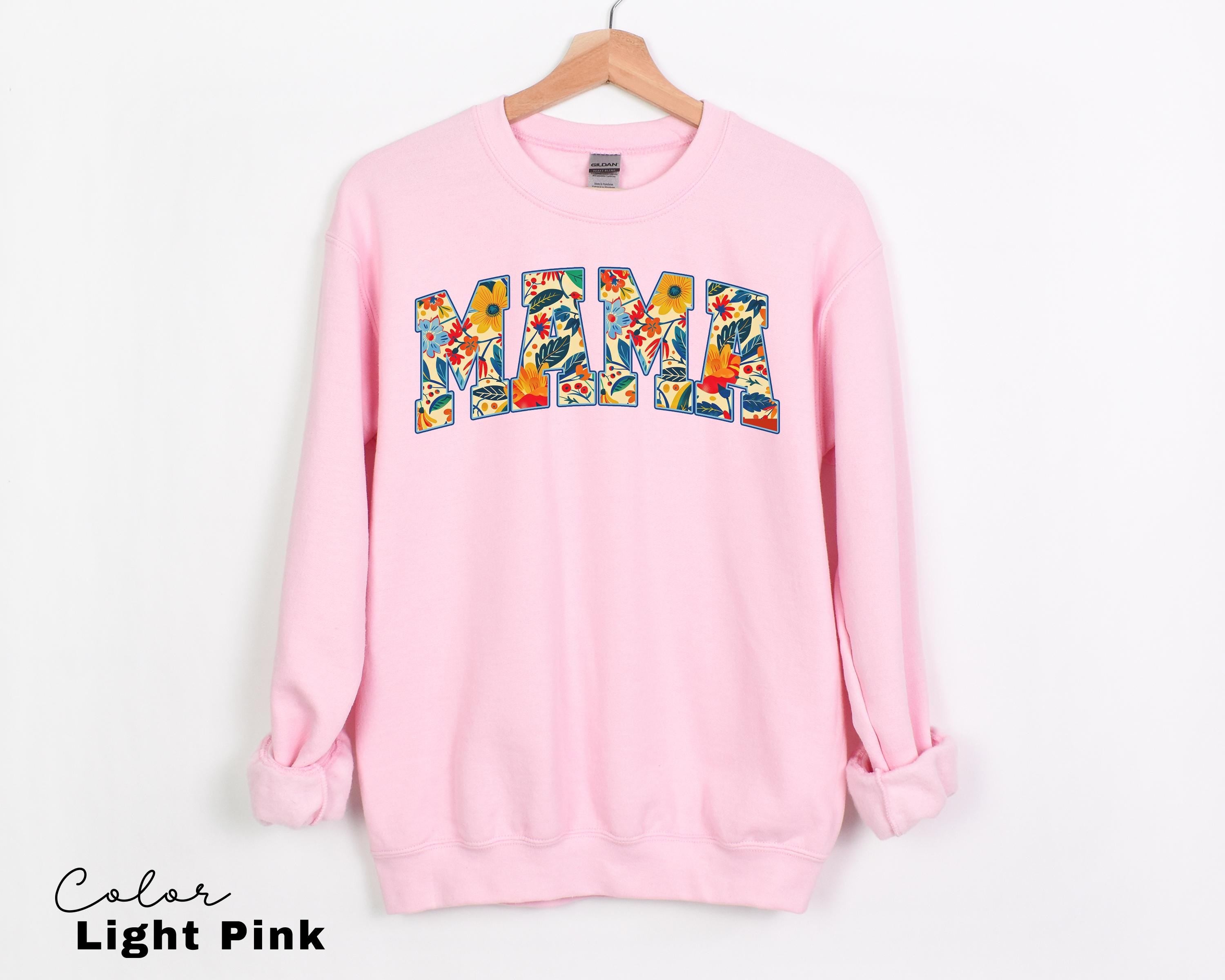 Mama Floral Flower Sweatshirt, Floral Mom Spring Crewneck
