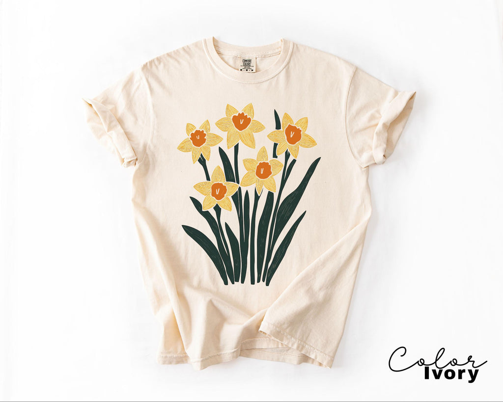 Summer Flower Shirt Comfort Colors, Wildflowers Shirt, Cottagecore Floral Tee, Botanical Shirt, Nature Aesthetic Tee,
