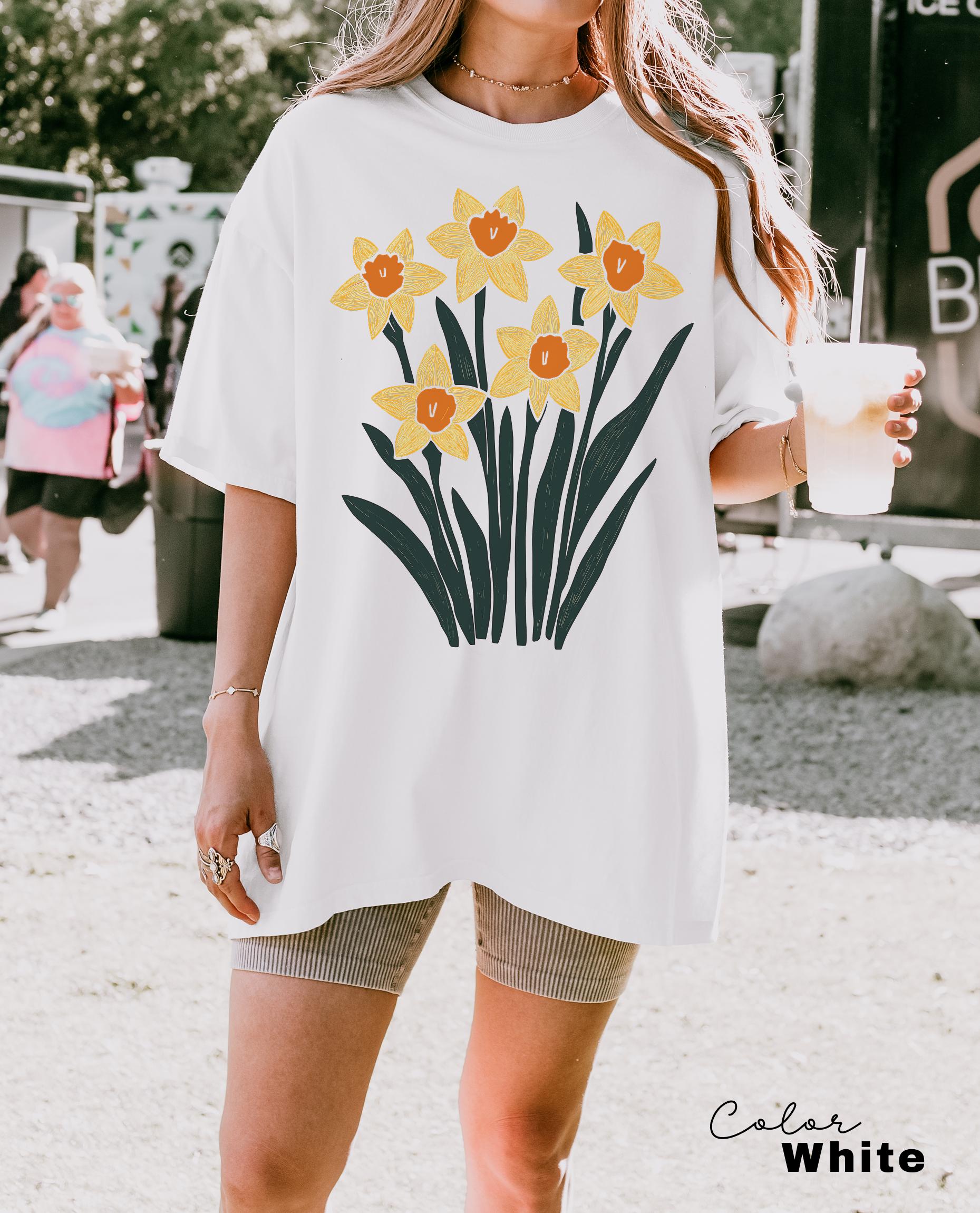 Summer Flower Shirt Comfort Colors, Wildflowers Shirt, Cottagecore Floral Tee, Botanical Shirt, Nature Aesthetic Tee,