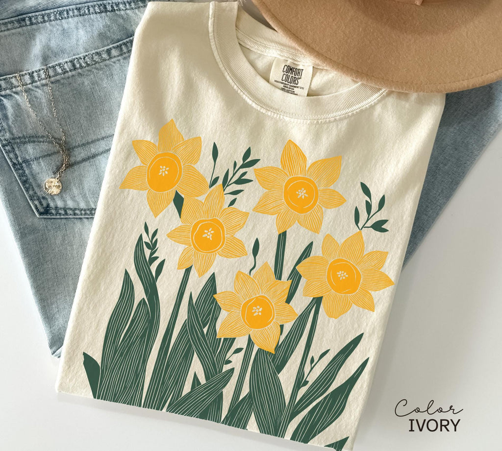 Flower Shirt Comfort Colors, Wildflowers Shirt, Cottagecore Floral Tee, Botanical Shirt, Nature Aesthetic Tee,