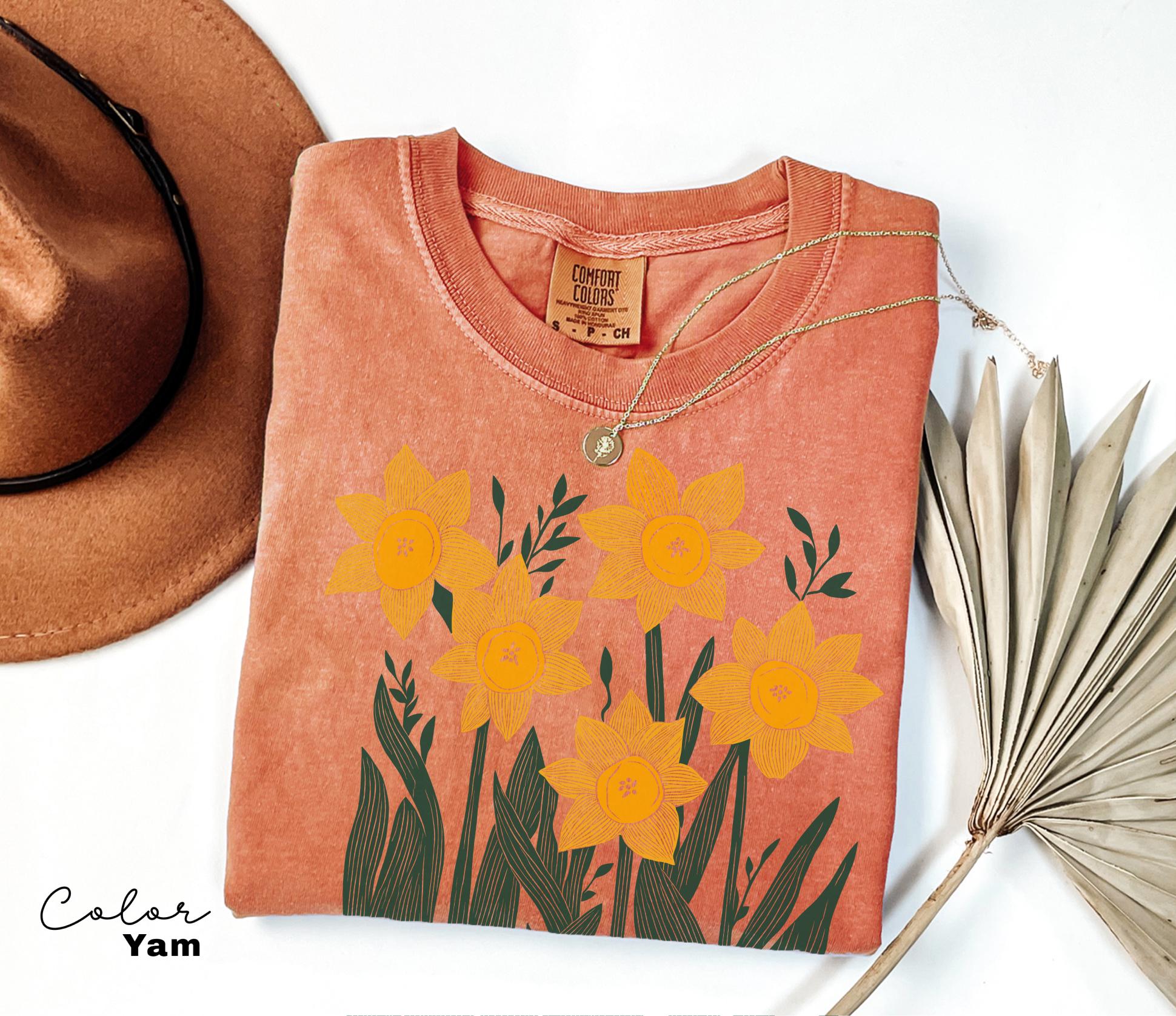 Flower Shirt Comfort Colors, Wildflowers Shirt, Cottagecore Floral Tee, Botanical Shirt, Nature Aesthetic Tee,