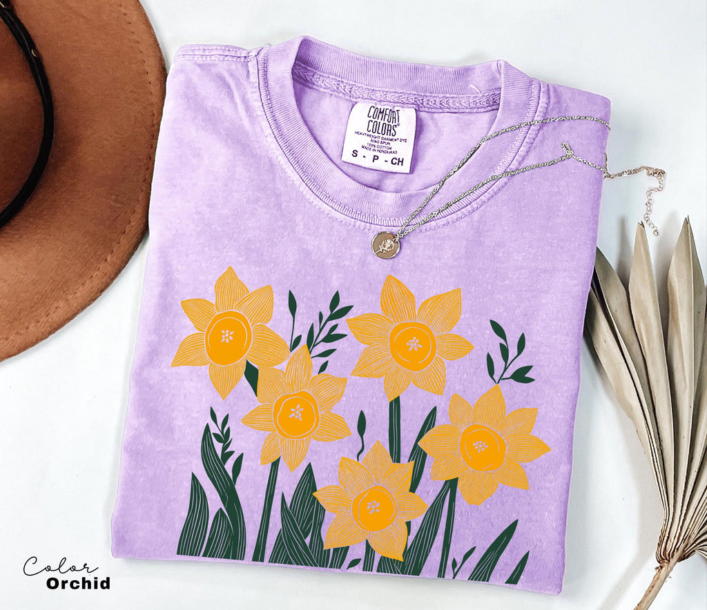 Flower Shirt Comfort Colors, Wildflowers Shirt, Cottagecore Floral Tee, Botanical Shirt, Nature Aesthetic Tee,