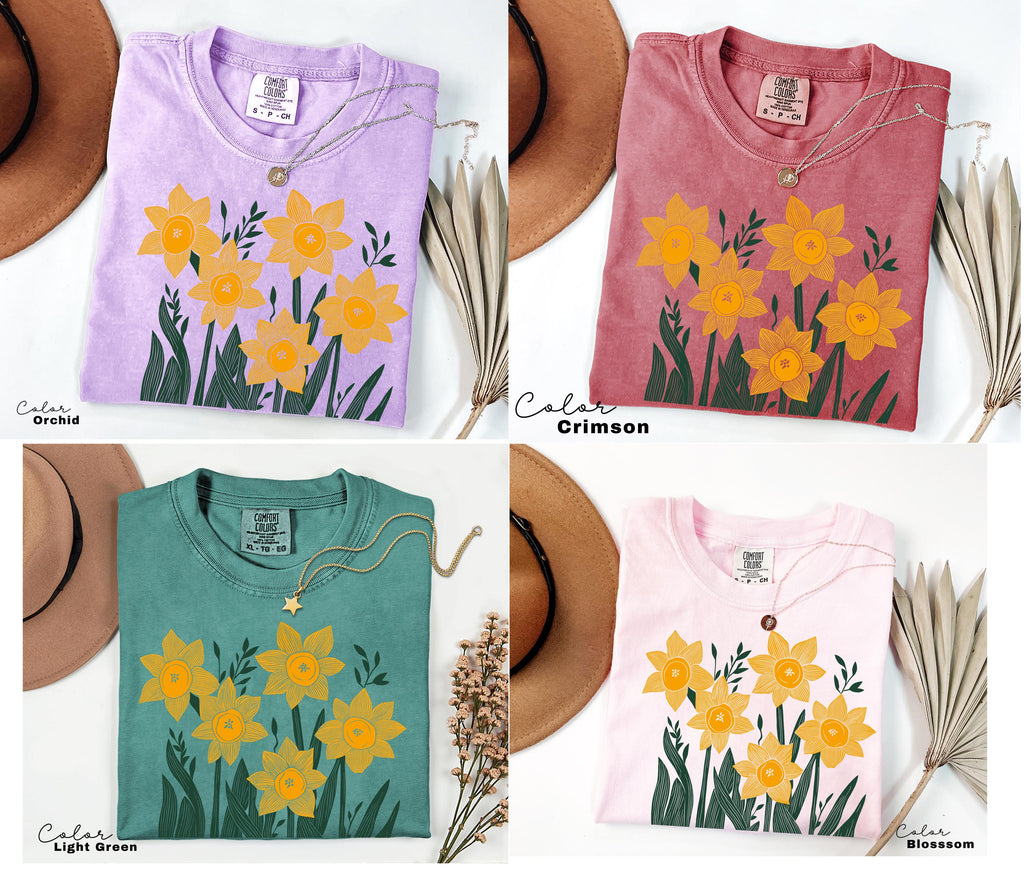 Flower Shirt Comfort Colors, Wildflowers Shirt, Cottagecore Floral Tee, Botanical Shirt, Nature Aesthetic Tee,