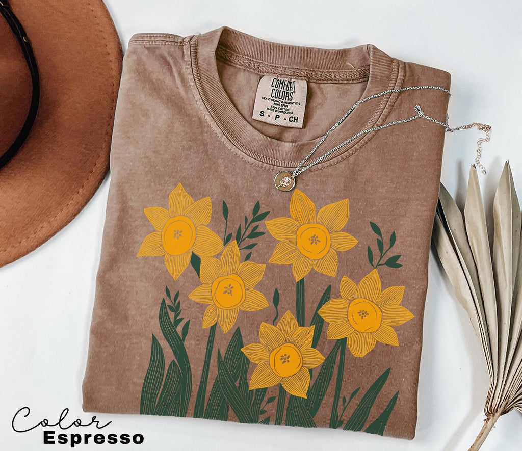 Flower Shirt Comfort Colors, Wildflowers Shirt, Cottagecore Floral Tee, Botanical Shirt, Nature Aesthetic Tee,