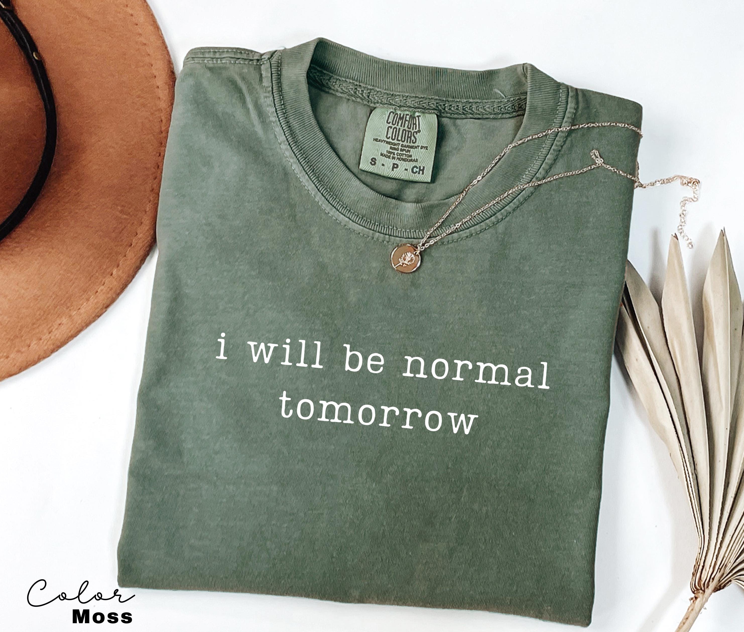 Comfort Colors Sarcastic Humor, I will be Normal Tomorrow, Funny Meme Shirt, Chaotic Humor Tee, Relatable Humor Shirt, Funny Quote Shirt,