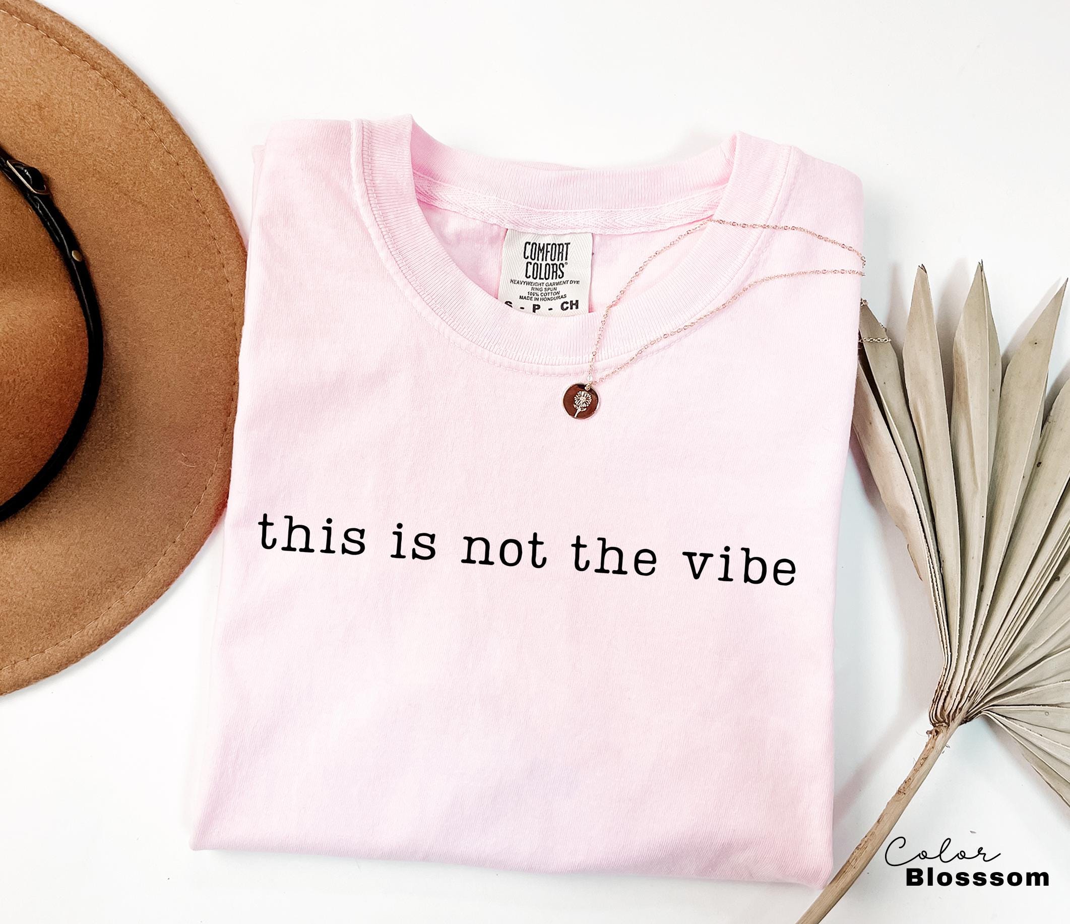 Comfort Colors Not the Vibe Shirt, Sarcastic Humor Tee, Funny Meme Shirt, Relatable Quote Shirt, Trendy Humor Shirt, Sarcastic Graphic Tee,
