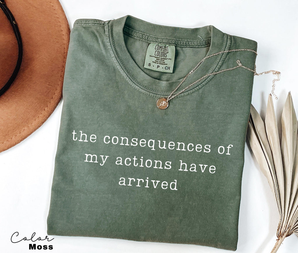 Comfort Colors Consequences Humor Shirt, Sarcastic Quote Tee, Funny Meme Shirt, Chaotic Humor Shirt, Relatable Humor Tee, Unhinged Humor