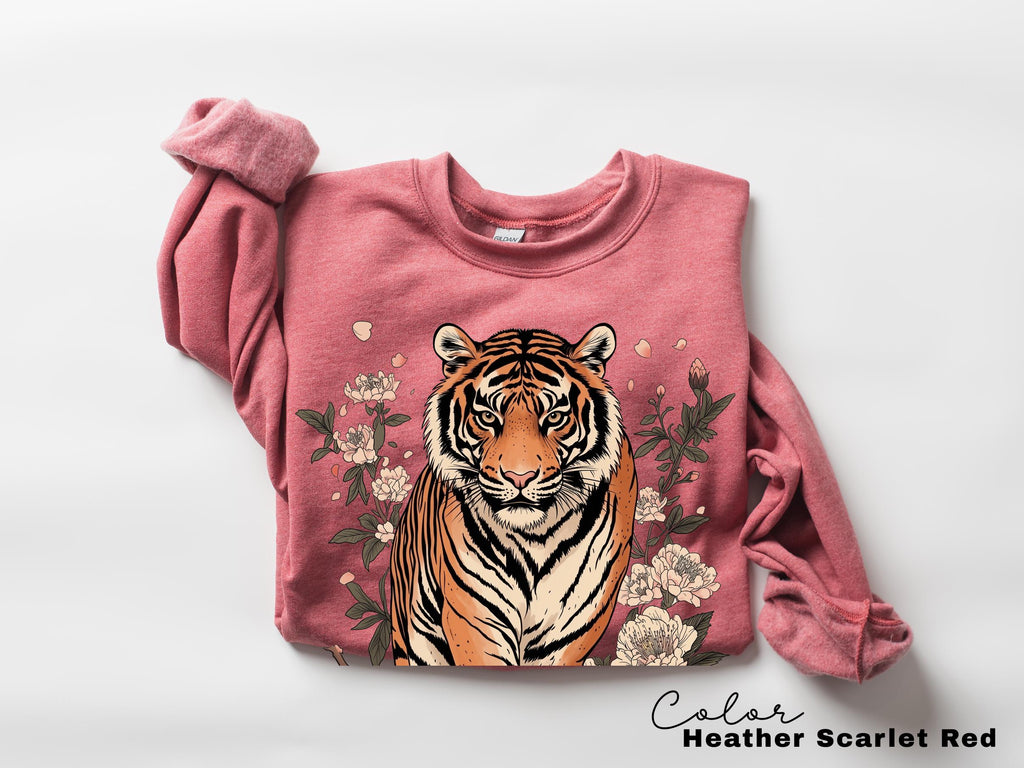 Retro Tiger T-Shirt, Animal Gift for Tiger Lover, Linocut Design