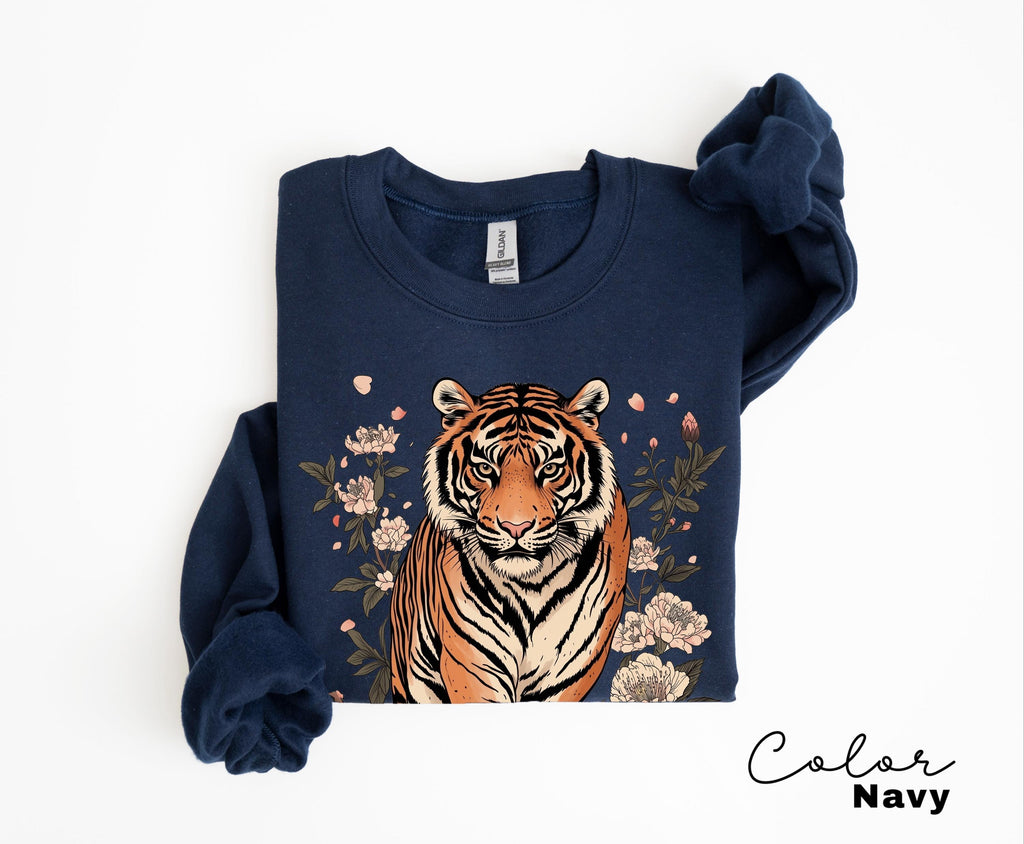 Retro Tiger T-Shirt, Animal Gift for Tiger Lover, Linocut Design