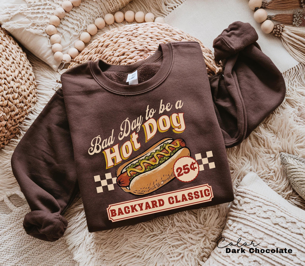 Hot Dog Shirt, Bad Day to Be a Hotdog Shirt, Summer Hot Dog, Funny Retro Hotdog, 4th of July Shirt, Memorial Day Shirt, Labor Day Sweatshirt