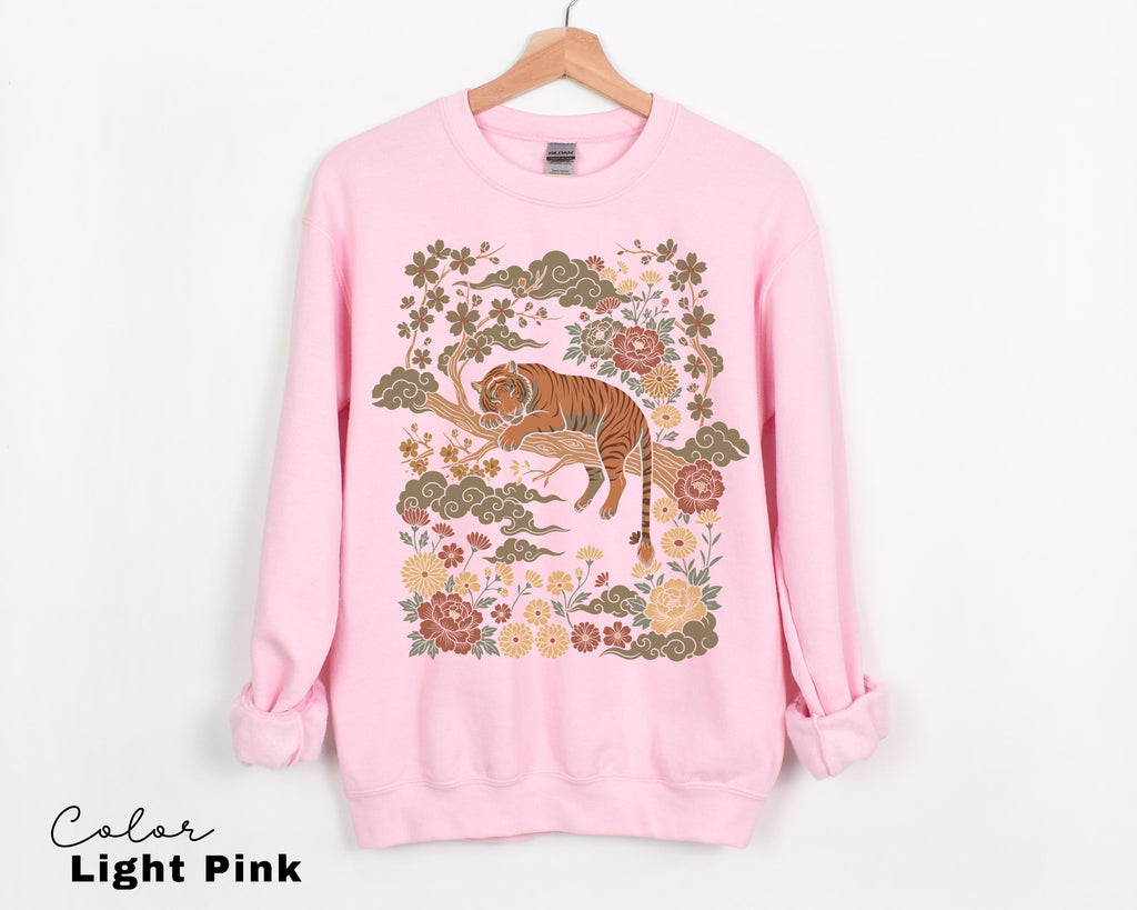 Retro Tiger T-Shirt, Animal Gift for Tiger Lover, Linocut Design