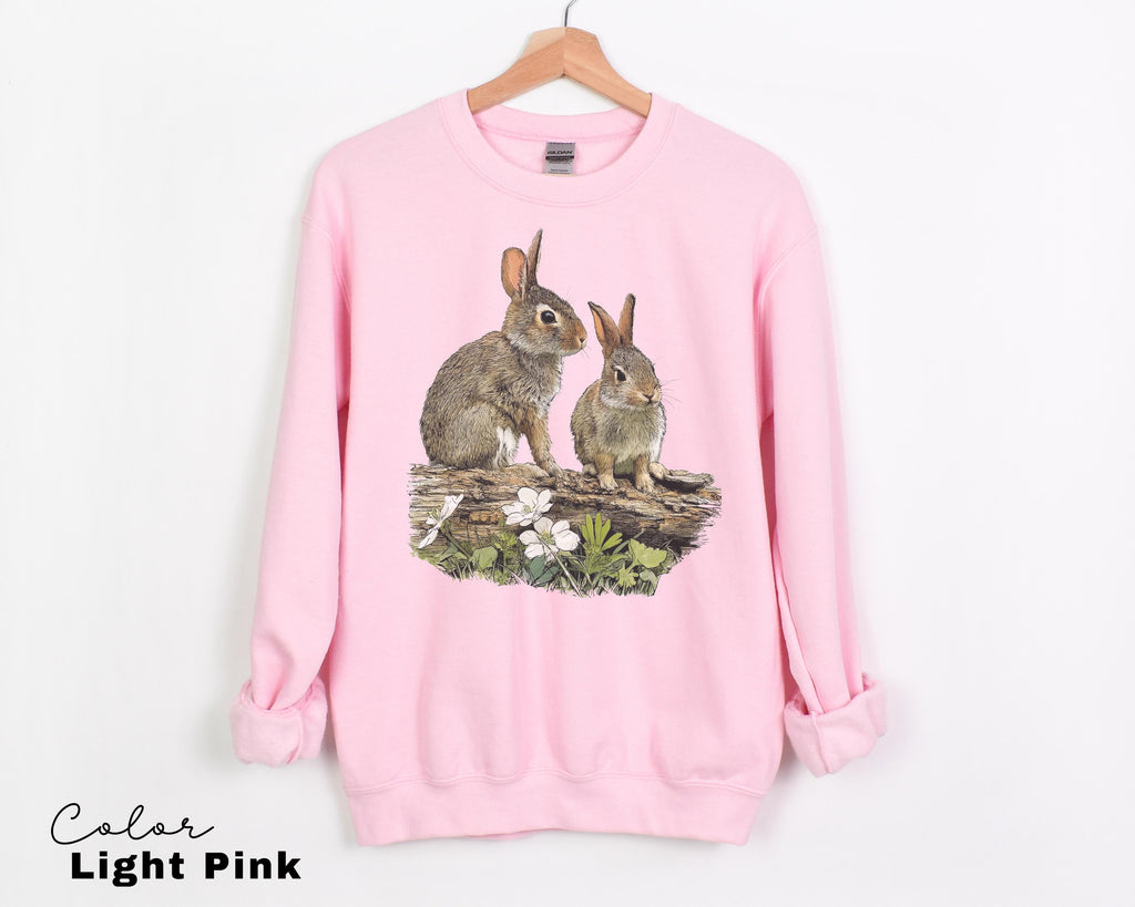 Vintage Rabbit Graphic Tee, Retro Woodland Animal Comfort Colors Shirt