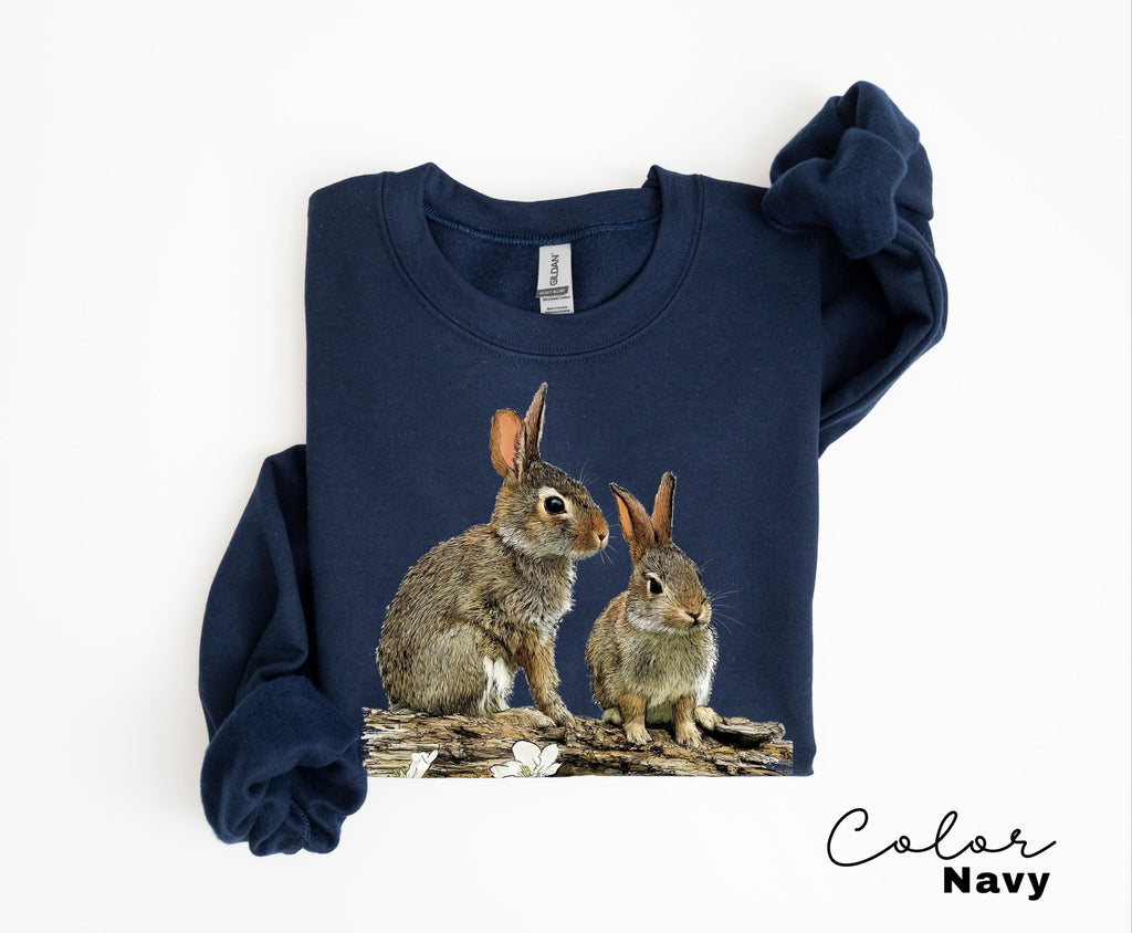 Vintage Rabbit Graphic Tee, Retro Woodland Animal Comfort Colors Shirt