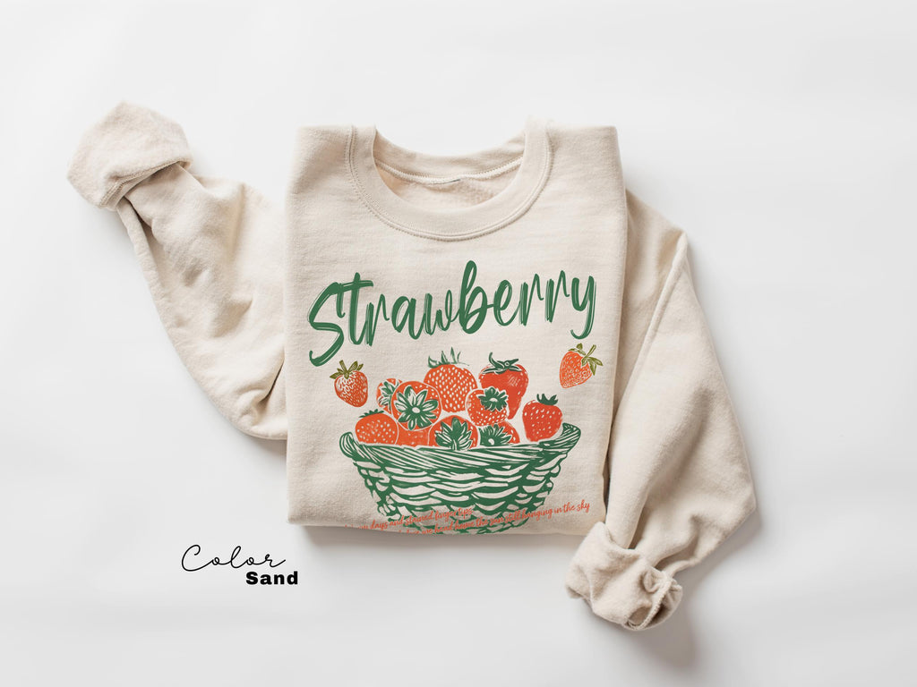 Vintage Strawberry Farmers Market Shirt, Cottagecore Summer Fruit Tee, Comfort Colors Gardener Gift