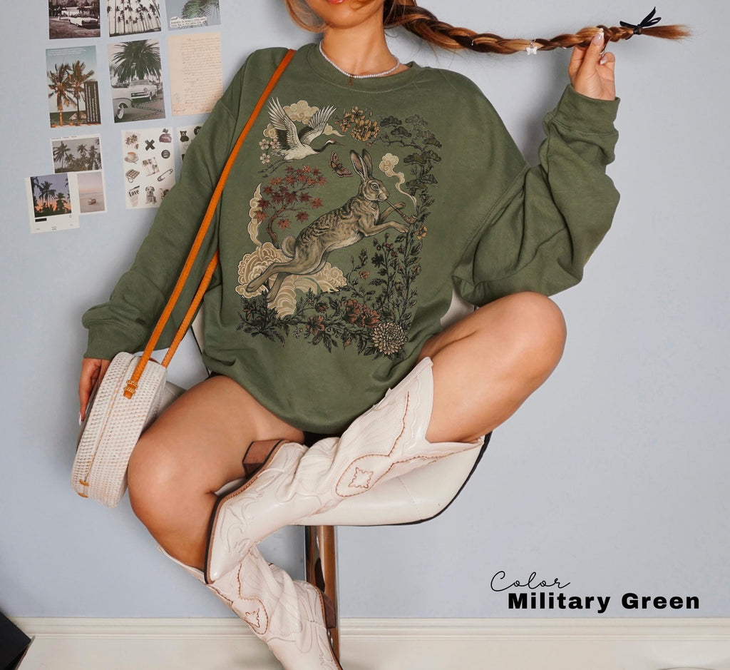 Retro Rabbit Shirt, Wild Hare Smoking Pipe T-Shirt, Comfort Colors Tee