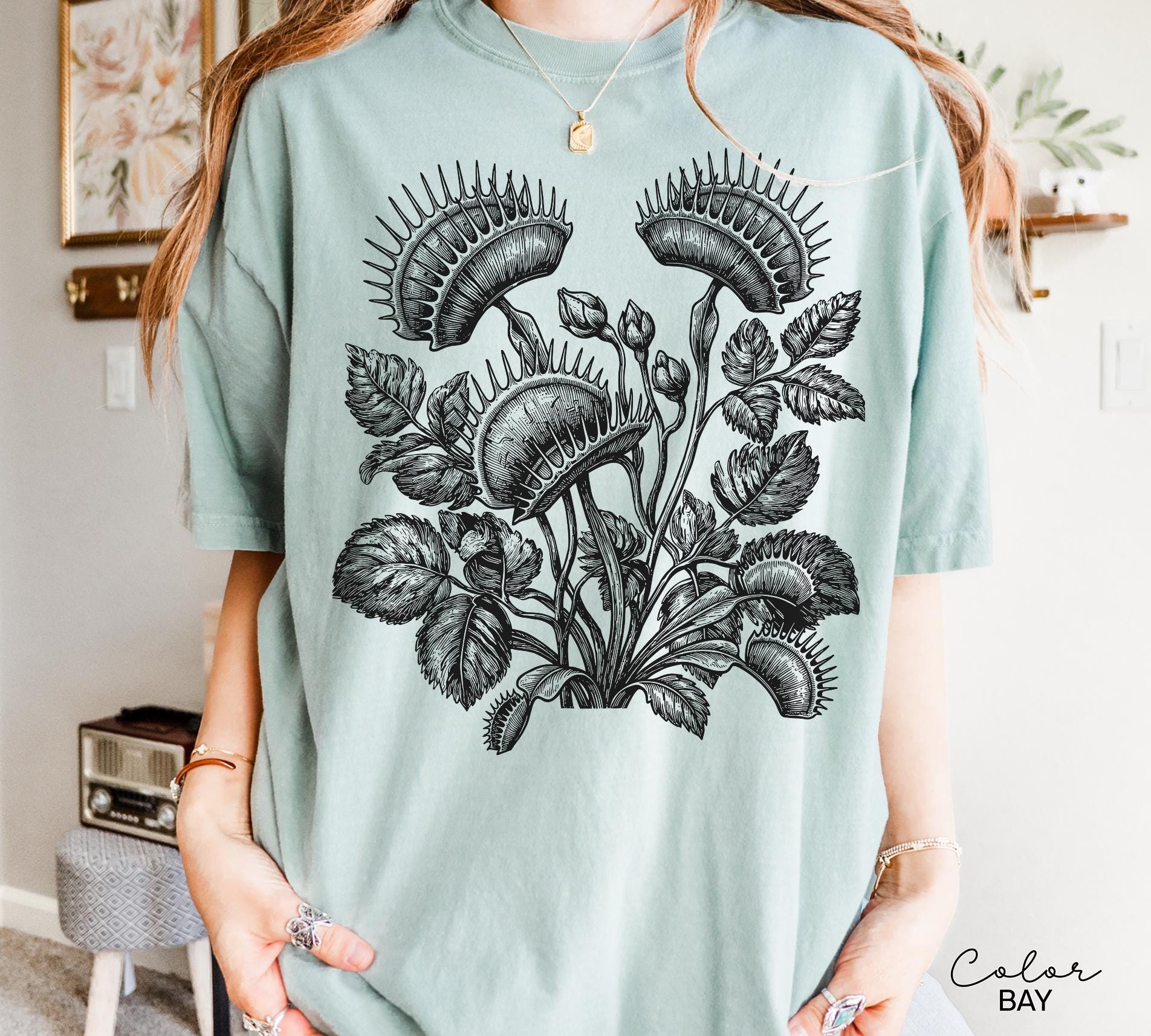 Venus Flytrap Botanical Comfort Colors T-Shirt & Sweatshirt