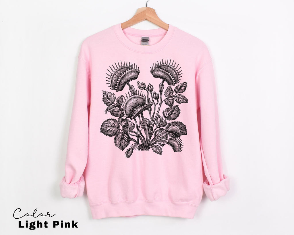 Venus Flytrap Shirt, Botanical Comfort Colors T-Shirt, Sweatshirt, Gardener Gift, Nature Cottagecore Tee