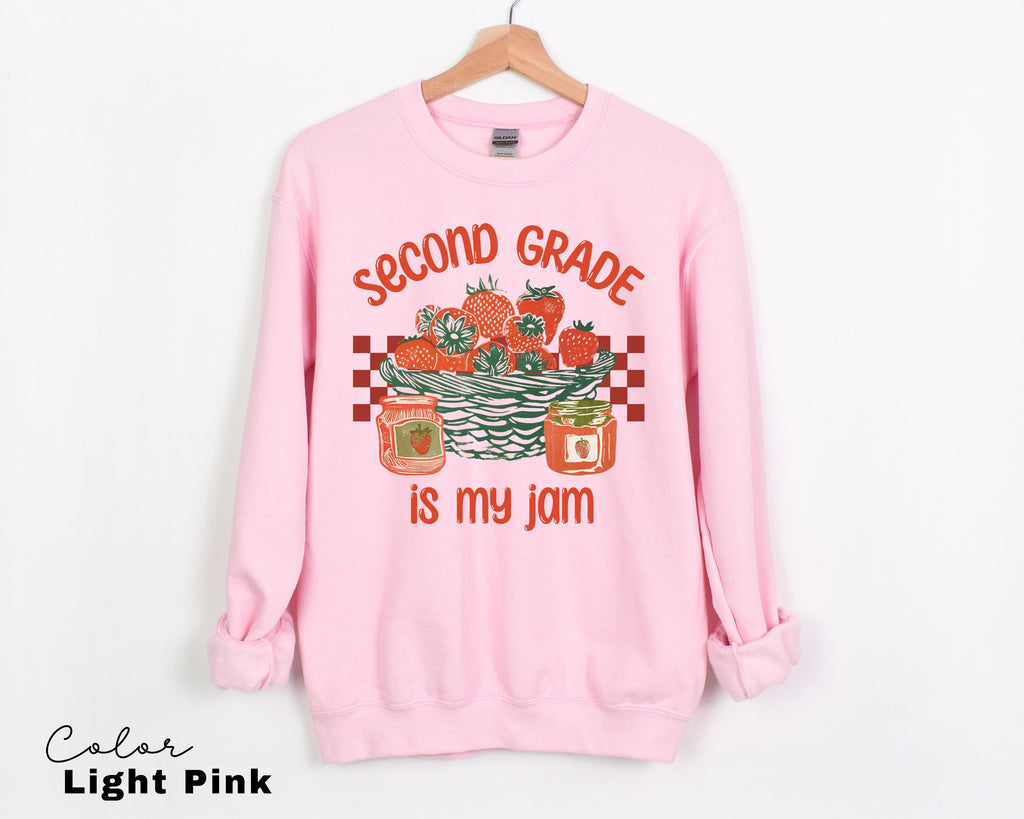 Second Grade Is My Jam, Teacher Appreciation Gift, Teacher Sweatshirt, Back To School, Strawberry Shirt