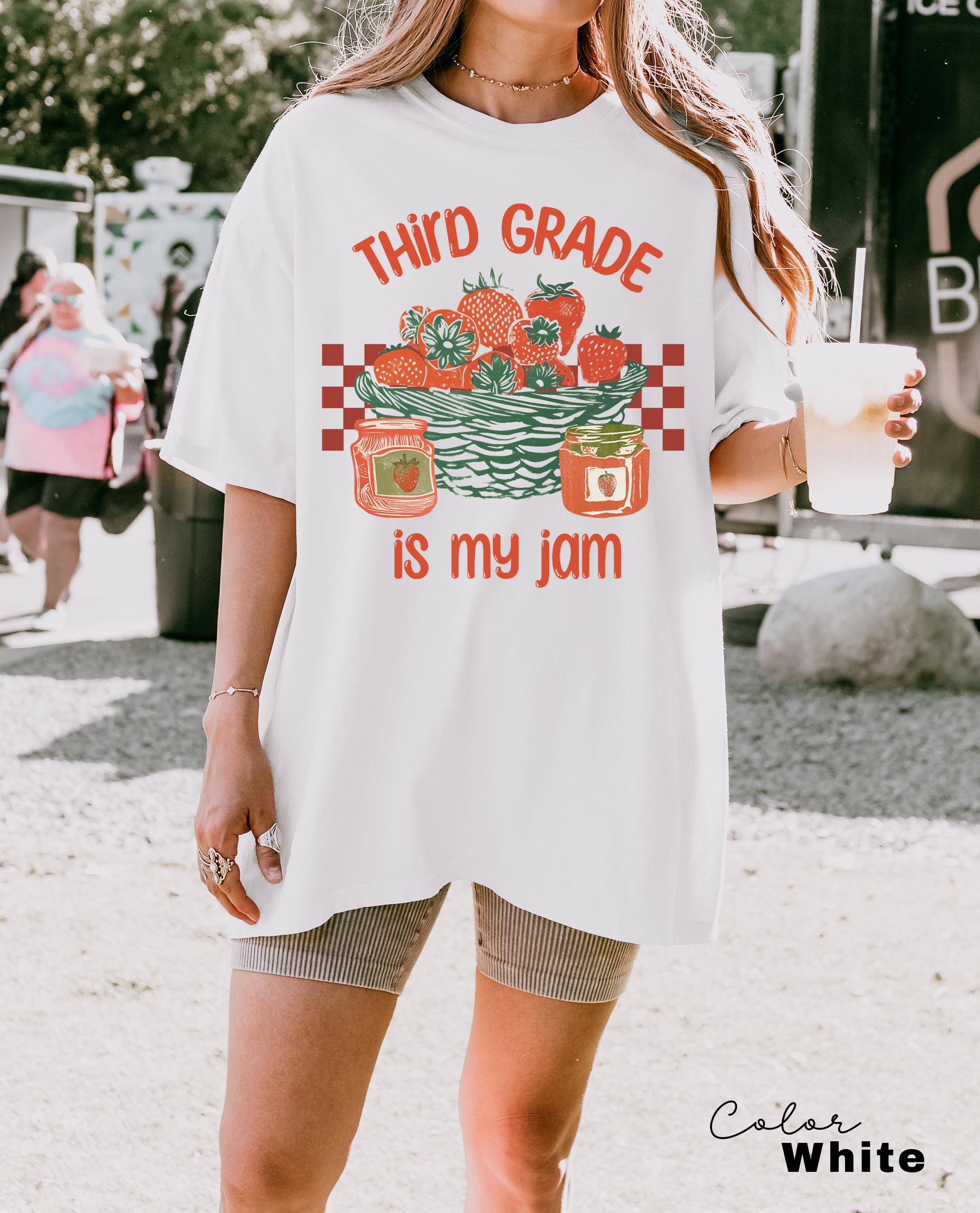 Third Grade Is My Jam, Teacher Appreciation Gift, Teacher Sweatshirt, Back To School, Strawberry Shirt
