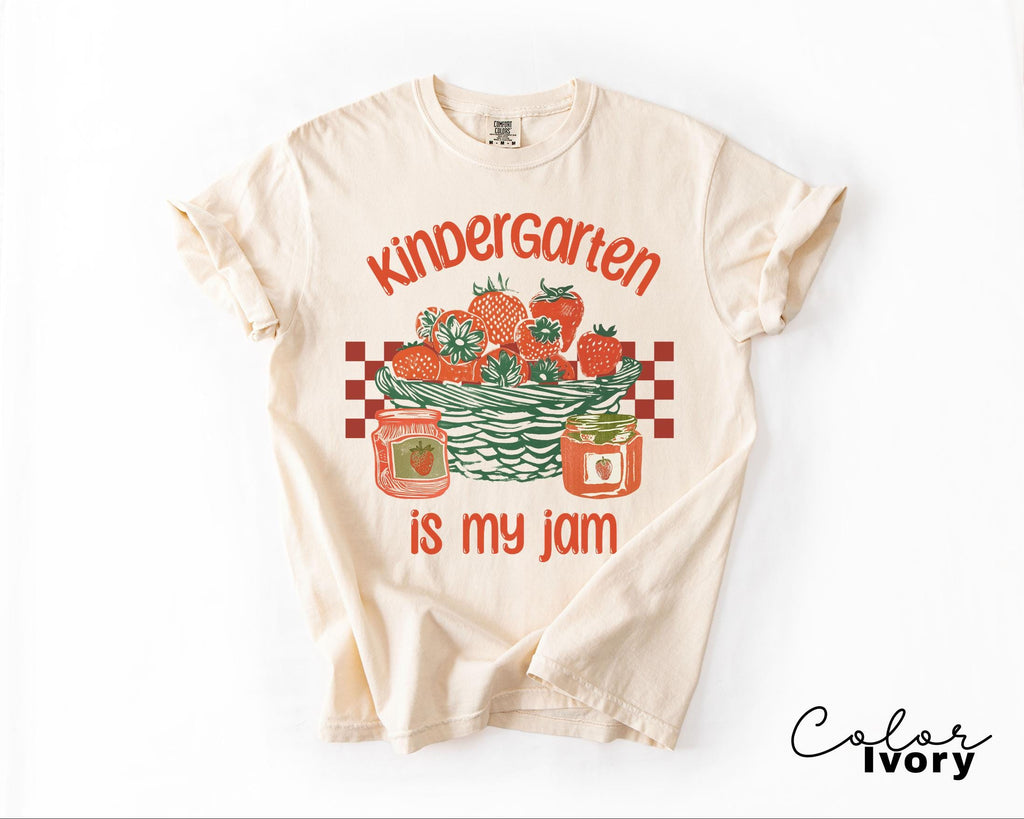 Kindergarten Is My Jam, Teacher Appreciation Gift, Teacher Sweatshirt, Back To School, Strawberry Shirt