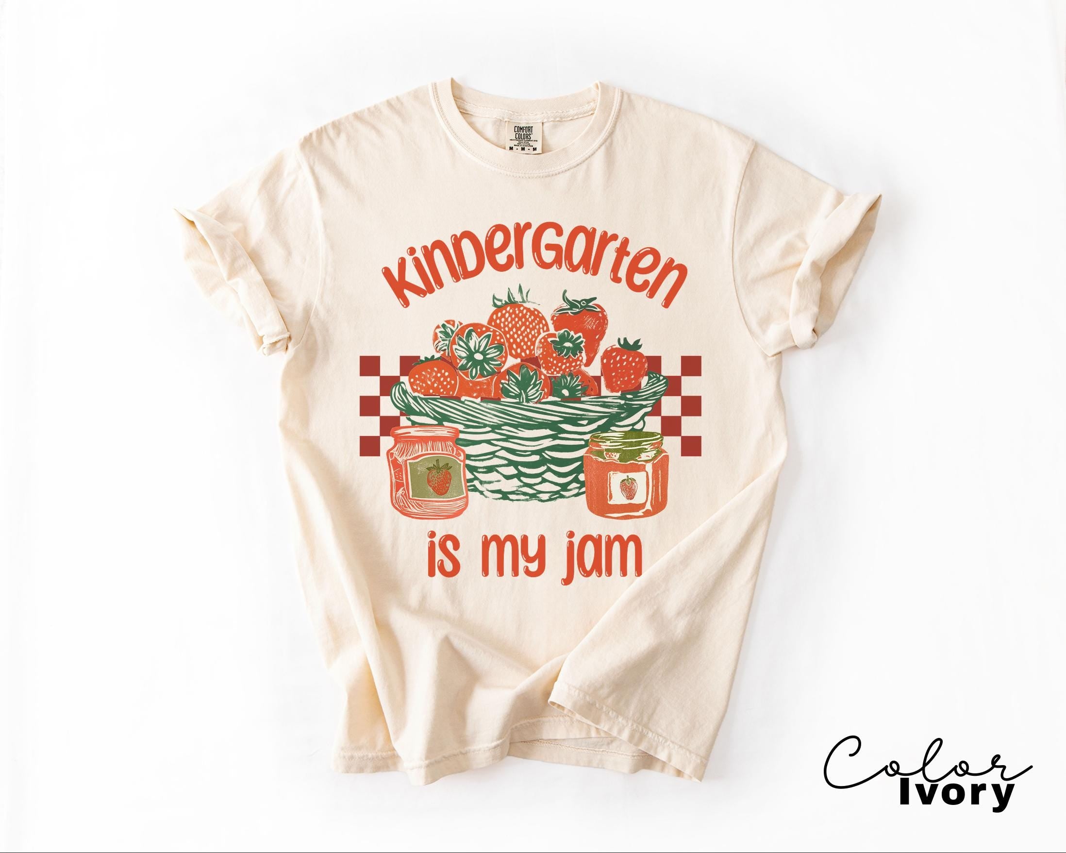 Kindergarten Is My Jam, Teacher Appreciation Gift, Teacher Sweatshirt, Back To School, Strawberry Shirt