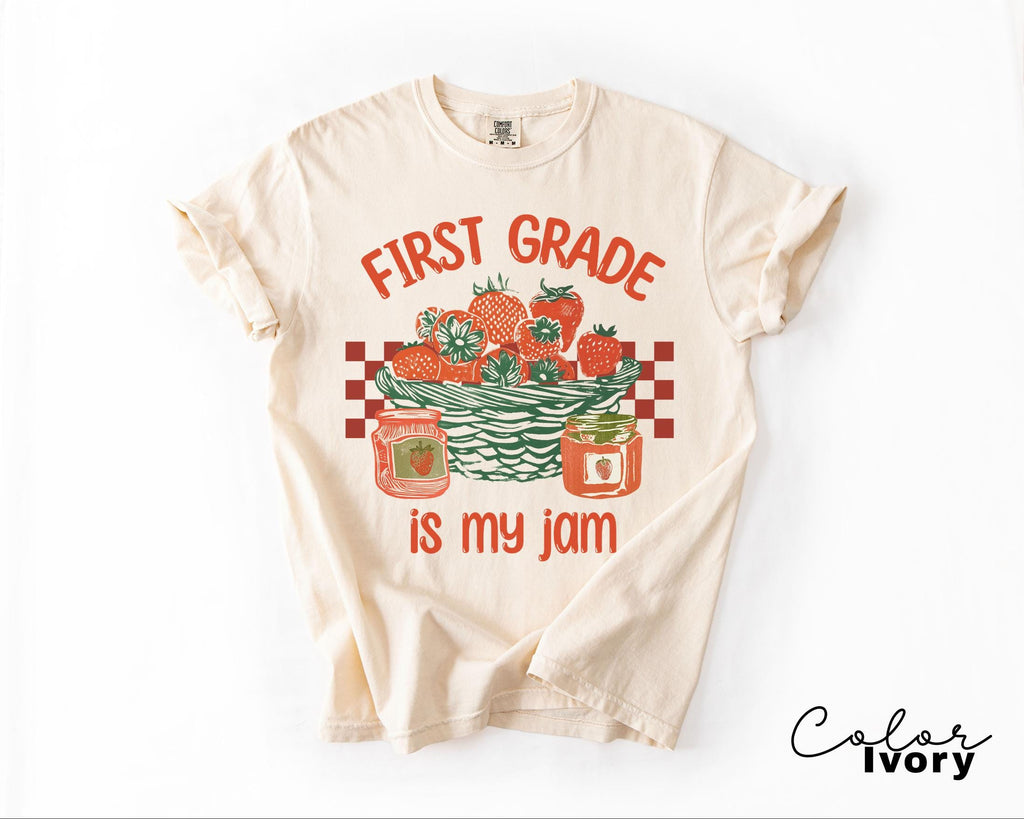 First Grade Is My Jam, Teacher Appreciation Gift, Teacher Sweatshirt, Back To School, Strawberry Shirt