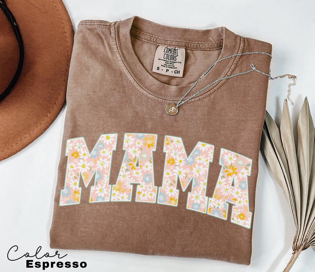 Mama Floral Flower Sweatshirt, Floral Mom Spring, Trendy Mom Sweatshirt, Women's Flower Mama, Spring Pregnancy Reveal Gift for New Mom