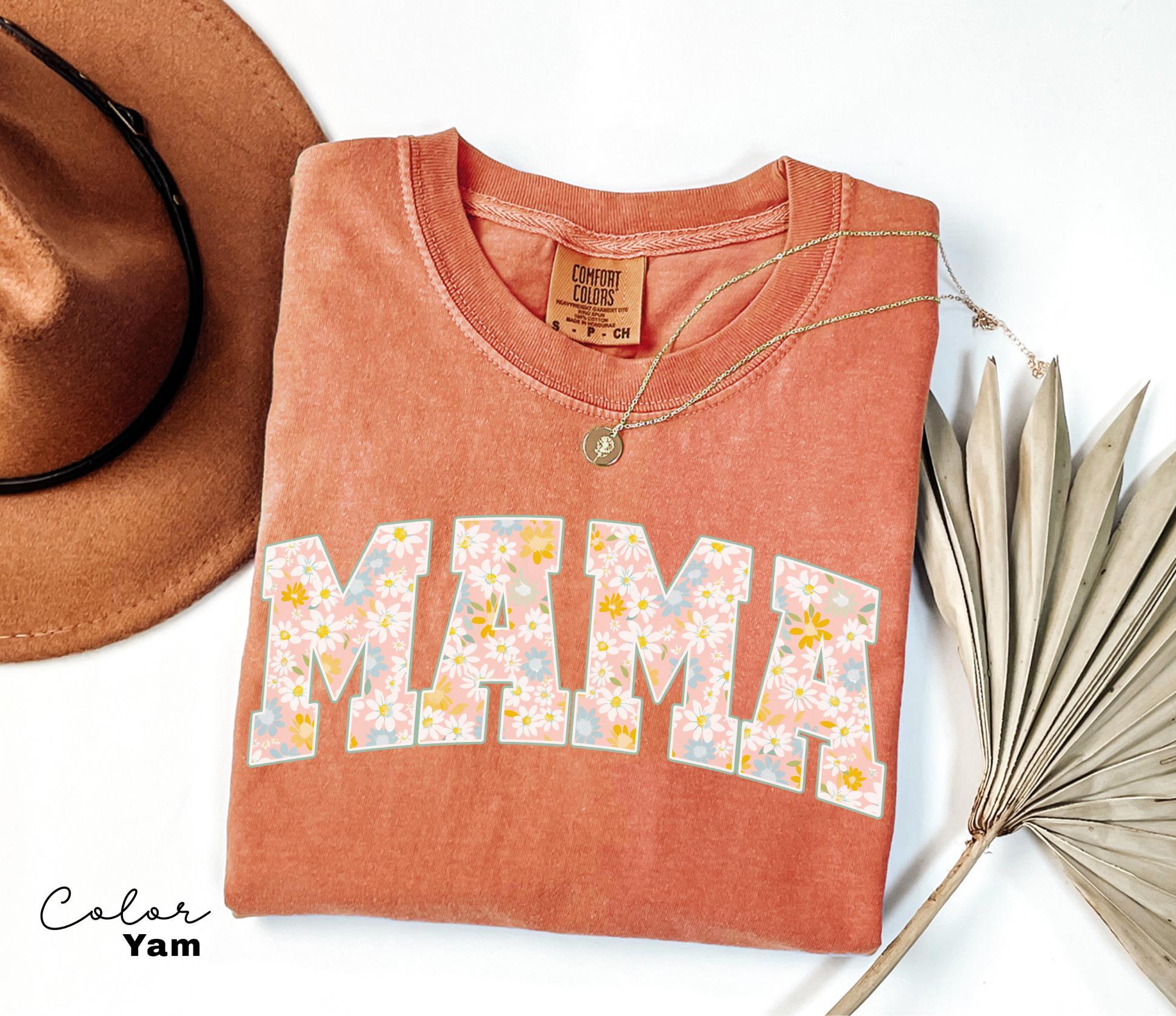 Mama Floral Flower Sweatshirt, Floral Mom Spring Crewneck
