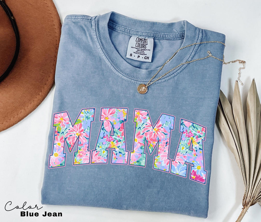 Mama Floral Flower Sweatshirt, Floral Mom Spring, Trendy Mom Sweatshirt, Women's Flower Mama, Spring Pregnancy Reveal Gift for New Mom