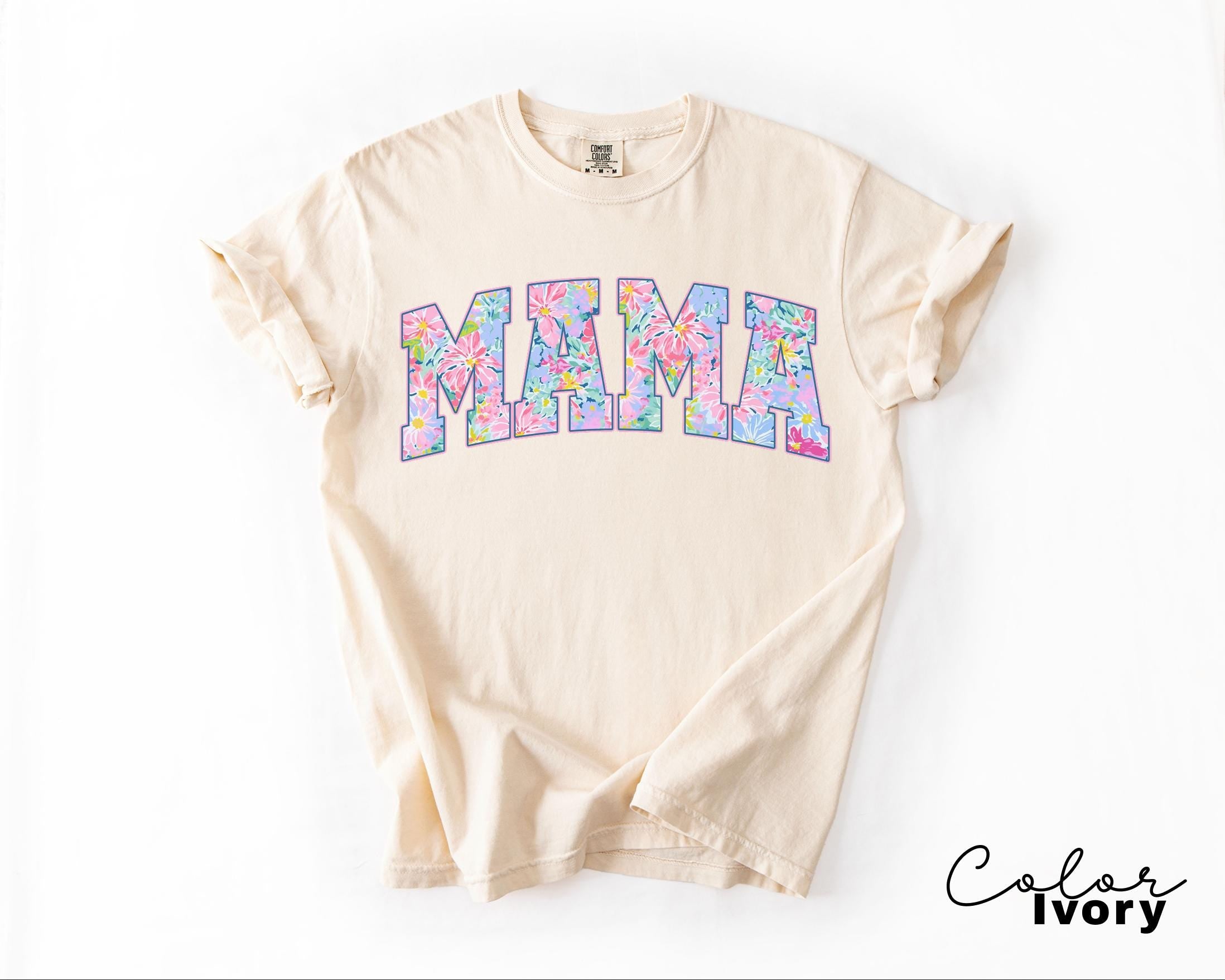 Mama Floral Flower Sweatshirt, Floral Mom Spring, Trendy Mom Sweatshirt, Women's Flower Mama, Spring Pregnancy Reveal Gift for New Mom