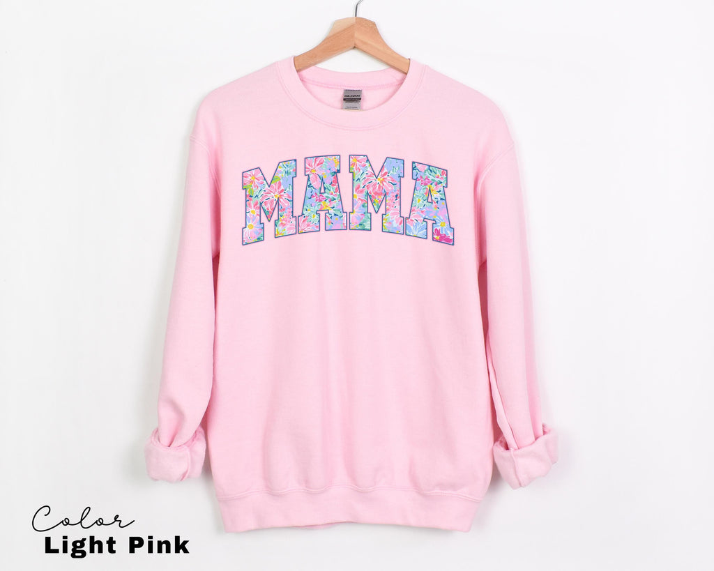 Mama Floral Flower Sweatshirt, Floral Mom Spring Crewneck